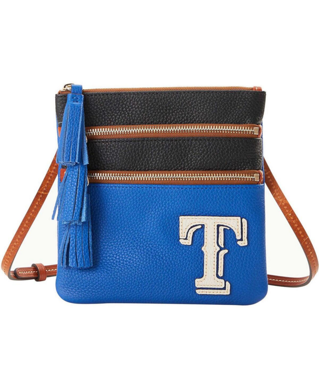 Women's Texas Rangers Infield Triple Zip Crossbody Purse Dooney & Bourke