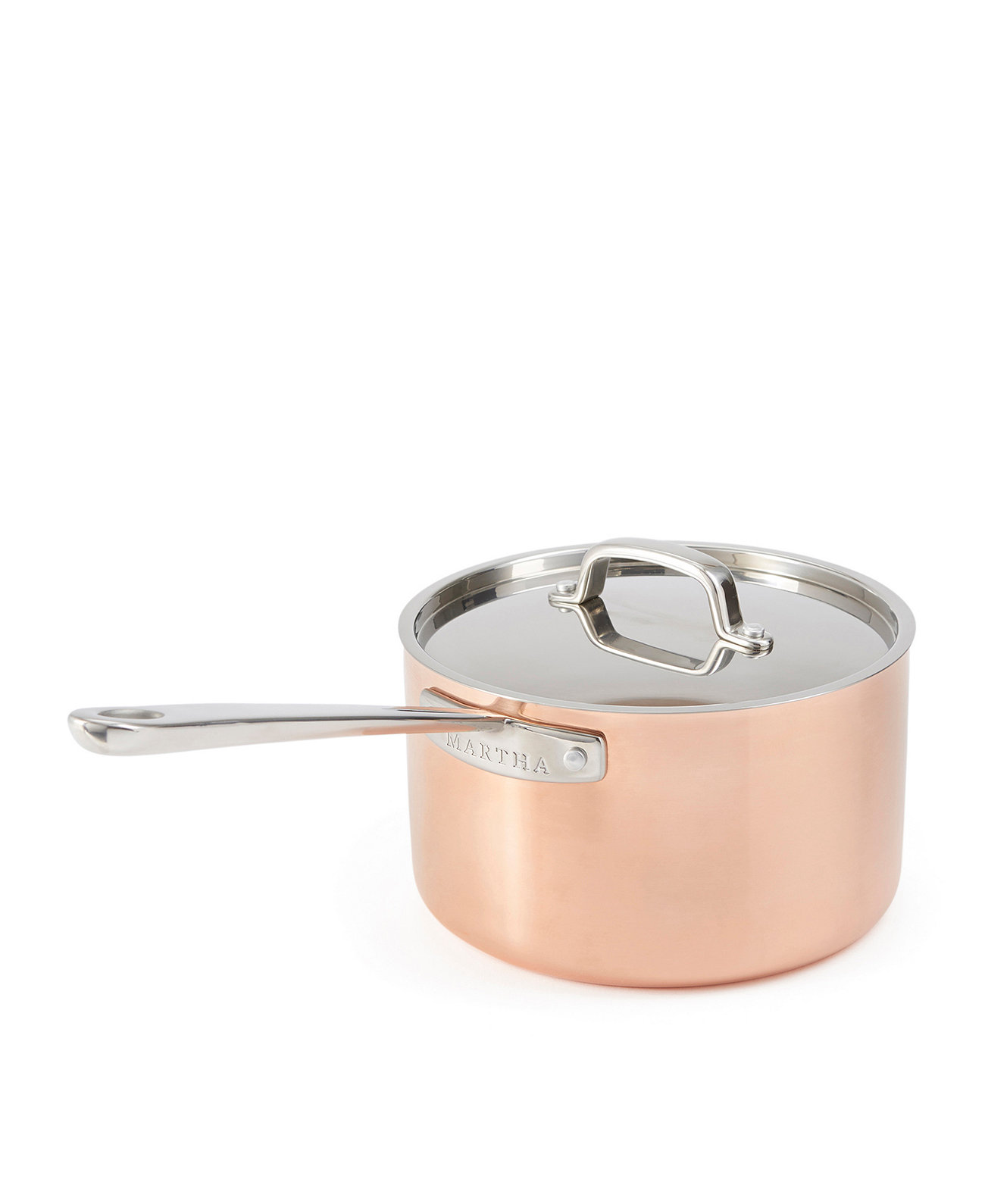 Stainless Steel 4 QT Saucepan with Lid Martha Stewart