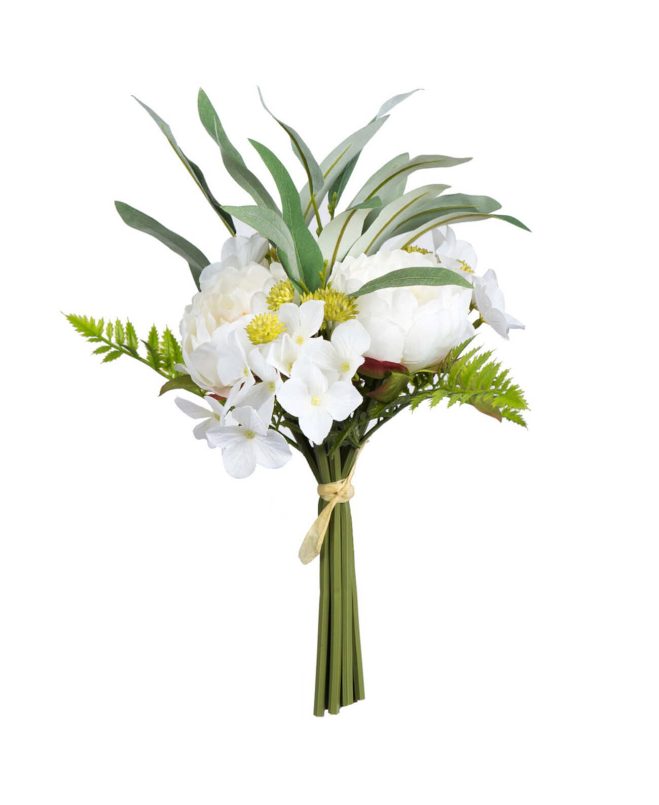 14'' Artificial White Peony Bouquet, Pack of 2 Vickerman