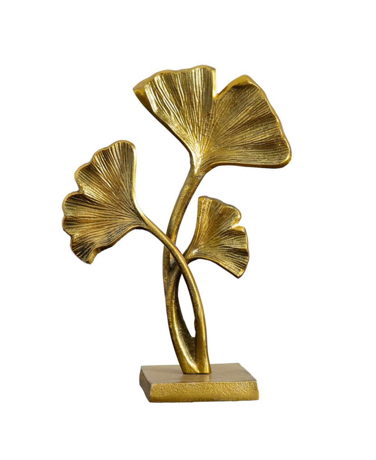 15in. Gold Leaf Sculpture Decorative Accent NEARLY NATURAL