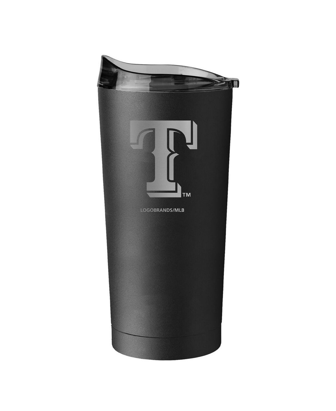 Texas Rangers 20 Oz Black Powder Coat Tumbler Logo Brand