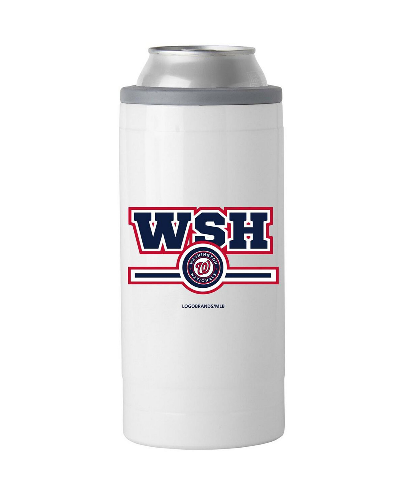 Washington Nationals 12 Oz Letterman Slim Can Cooler Logo Brand