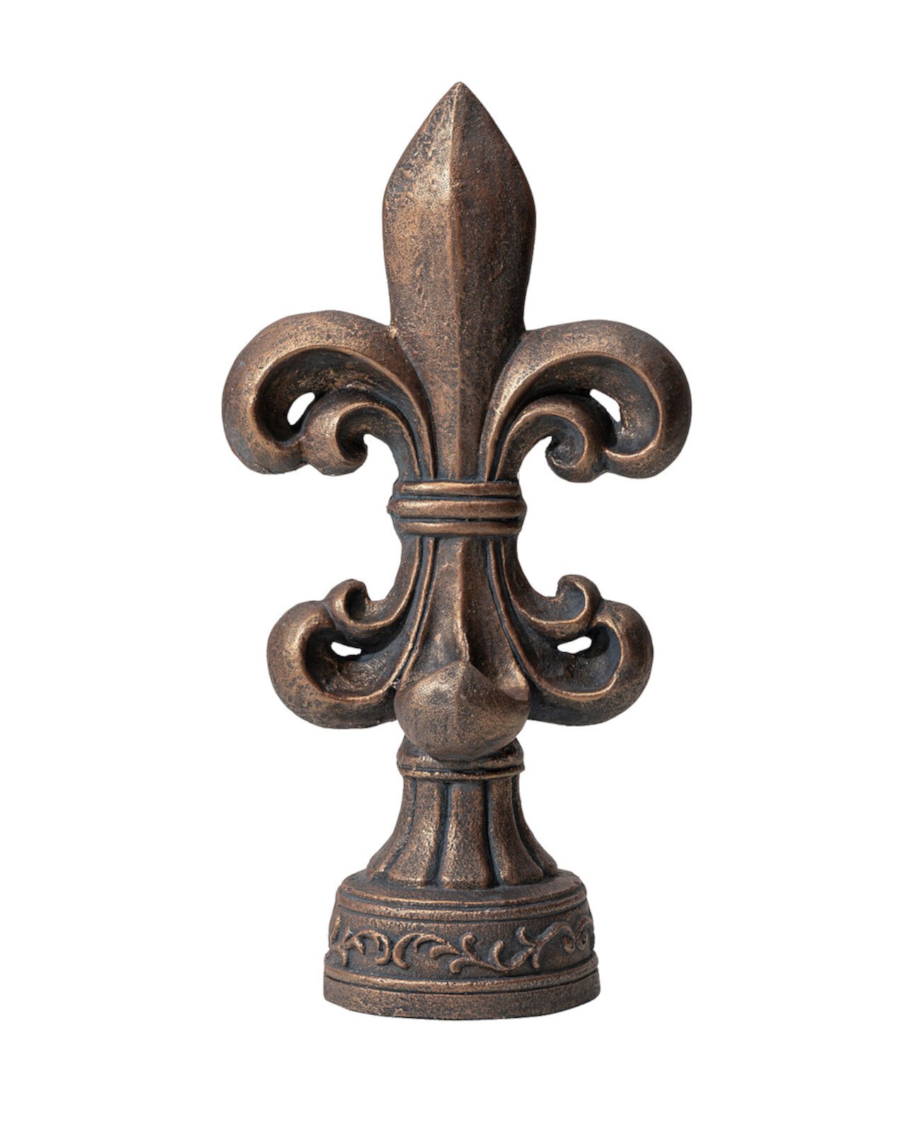 Bronze Standing Fleur De Lis Garden Statue Glitzhome