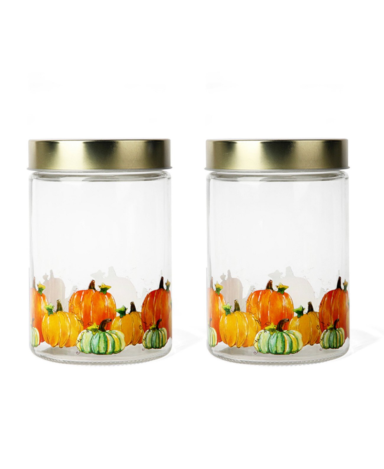 Pumpkins Glass Jar, 40 oz American Atelier