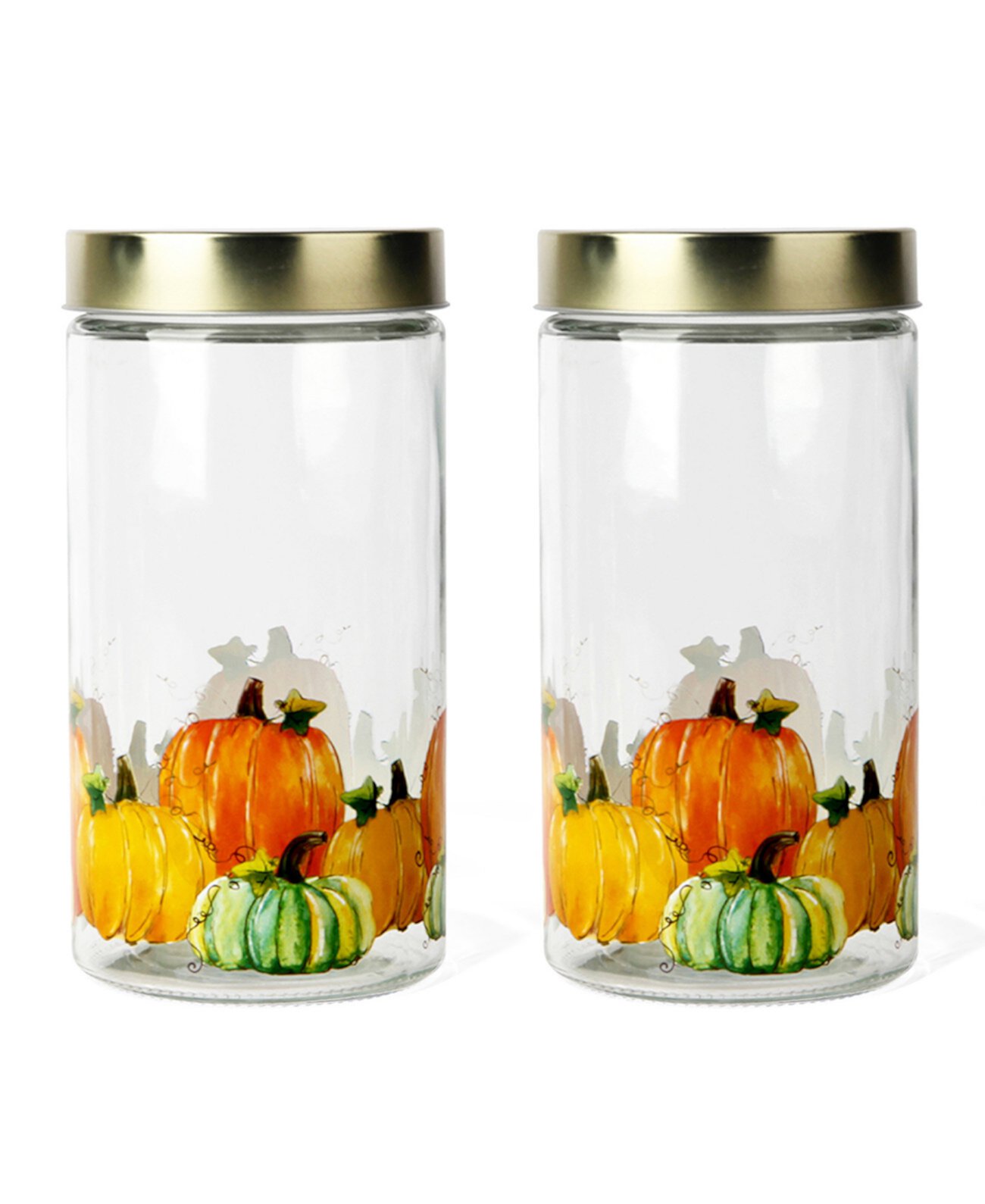 Pumpkins Glass Jar, 60 oz American Atelier