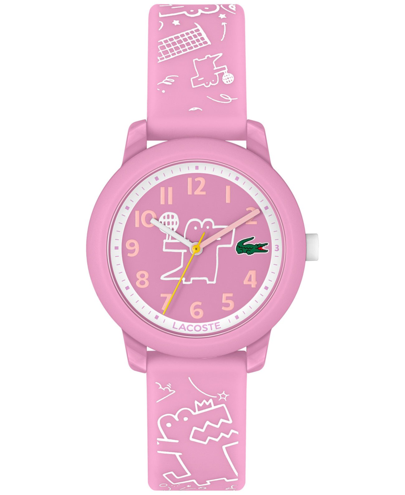 Kid's Pink Printed Silicone Strap Watch 33mm Lacoste