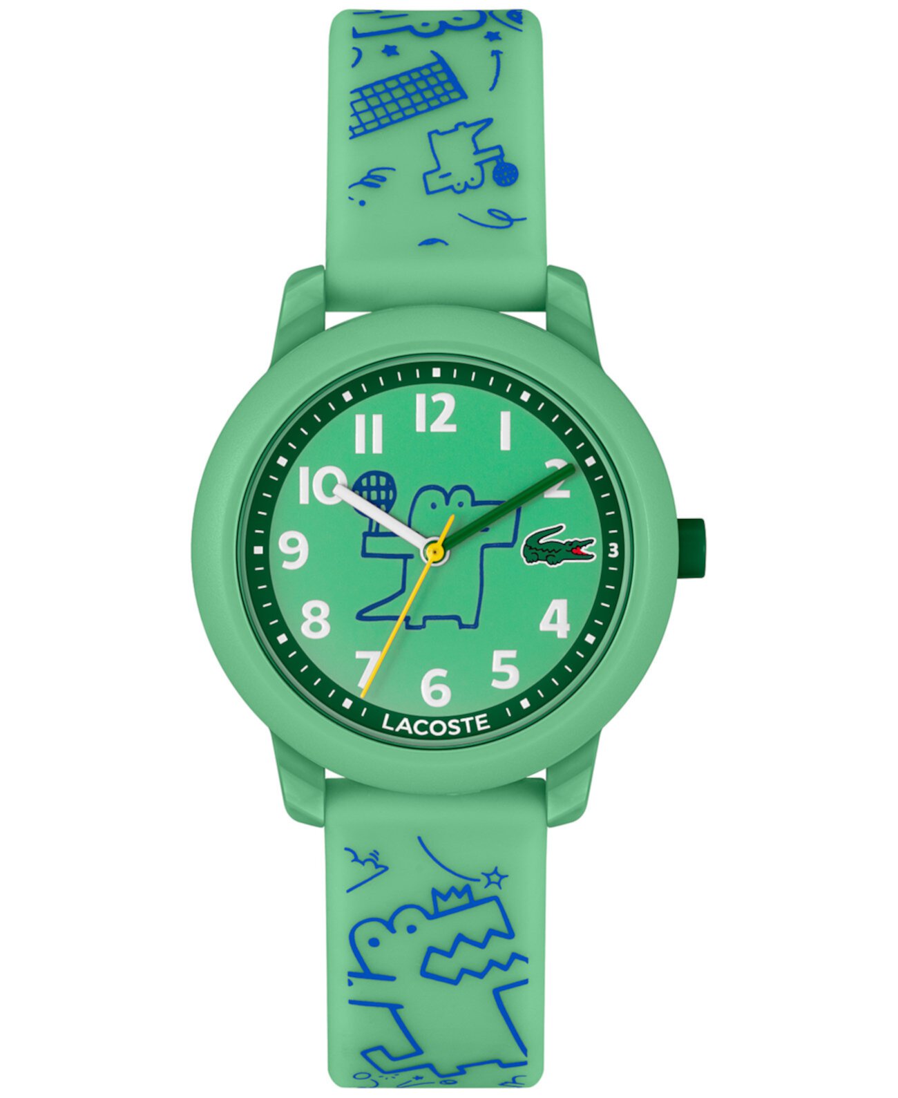 Kid's Green Printed Silicone Strap Watch 33mm Lacoste