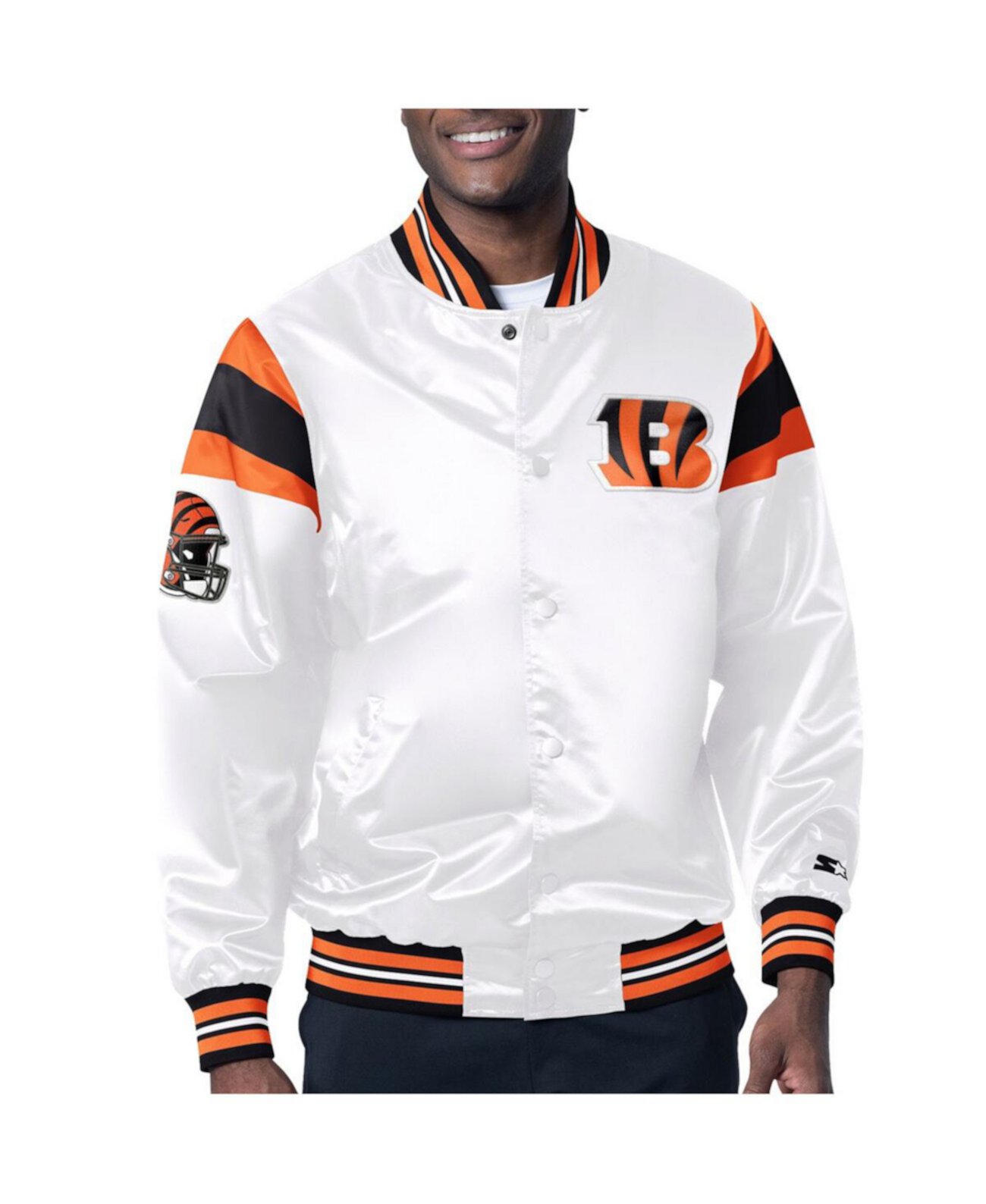 Мужская Ветровка Starter Cincinnati Bengals Satin Full-Snap Varsity Starter