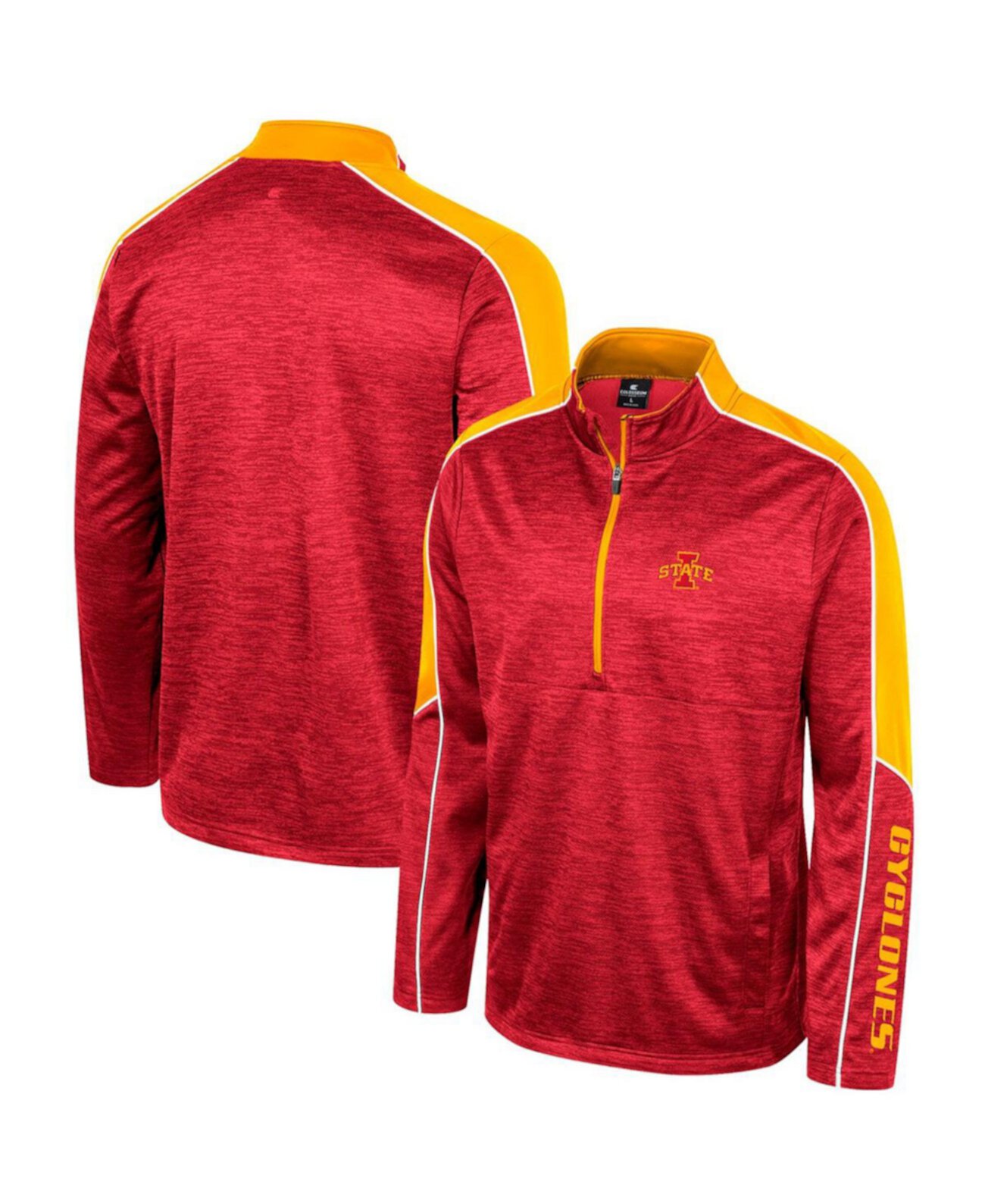 Мужская Куртка Colosseum Iowa State Cyclones Marled Half-Zip Colosseum