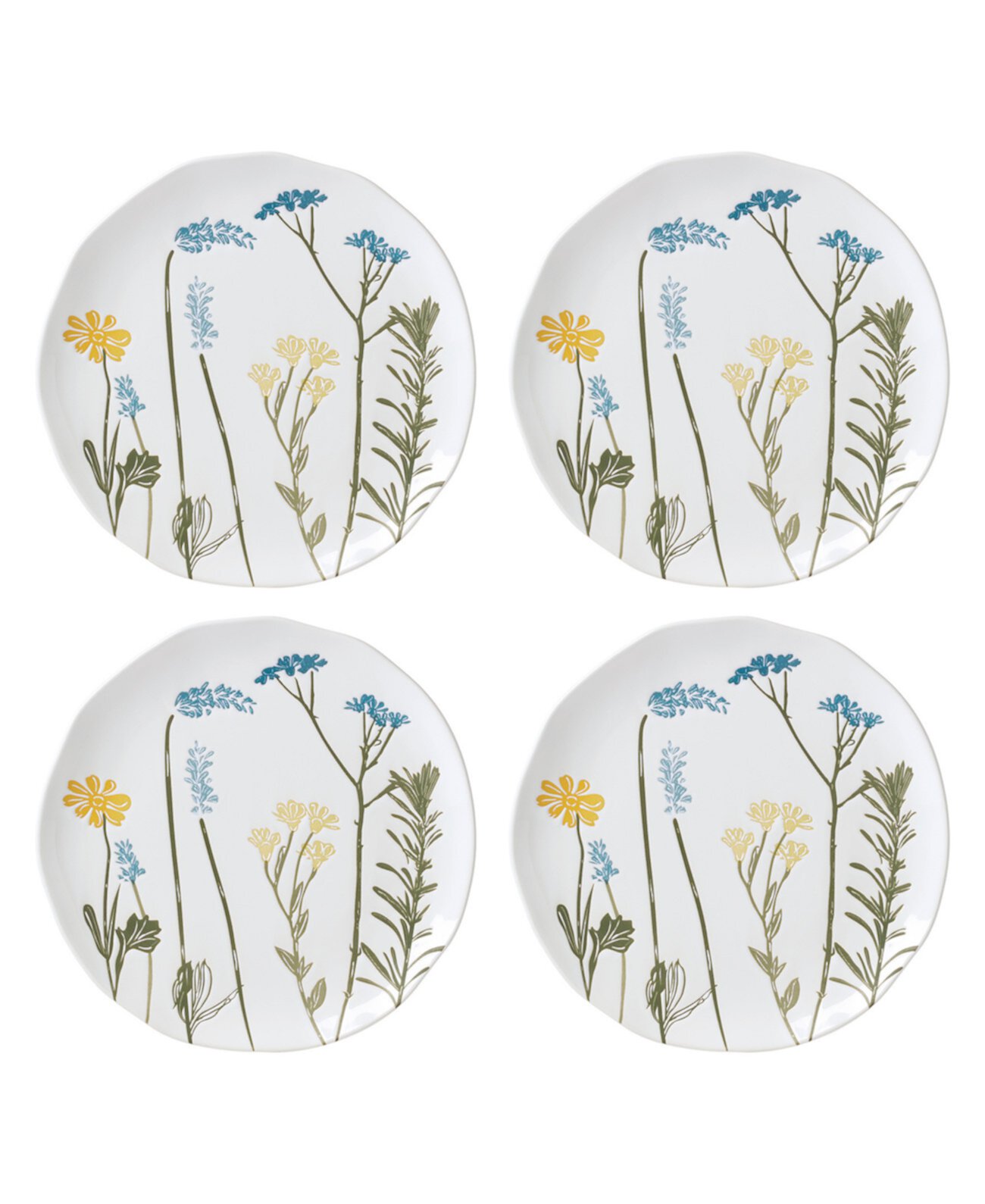 Wildflowers 4 Piece Accent Plates, Service for 4 Lenox