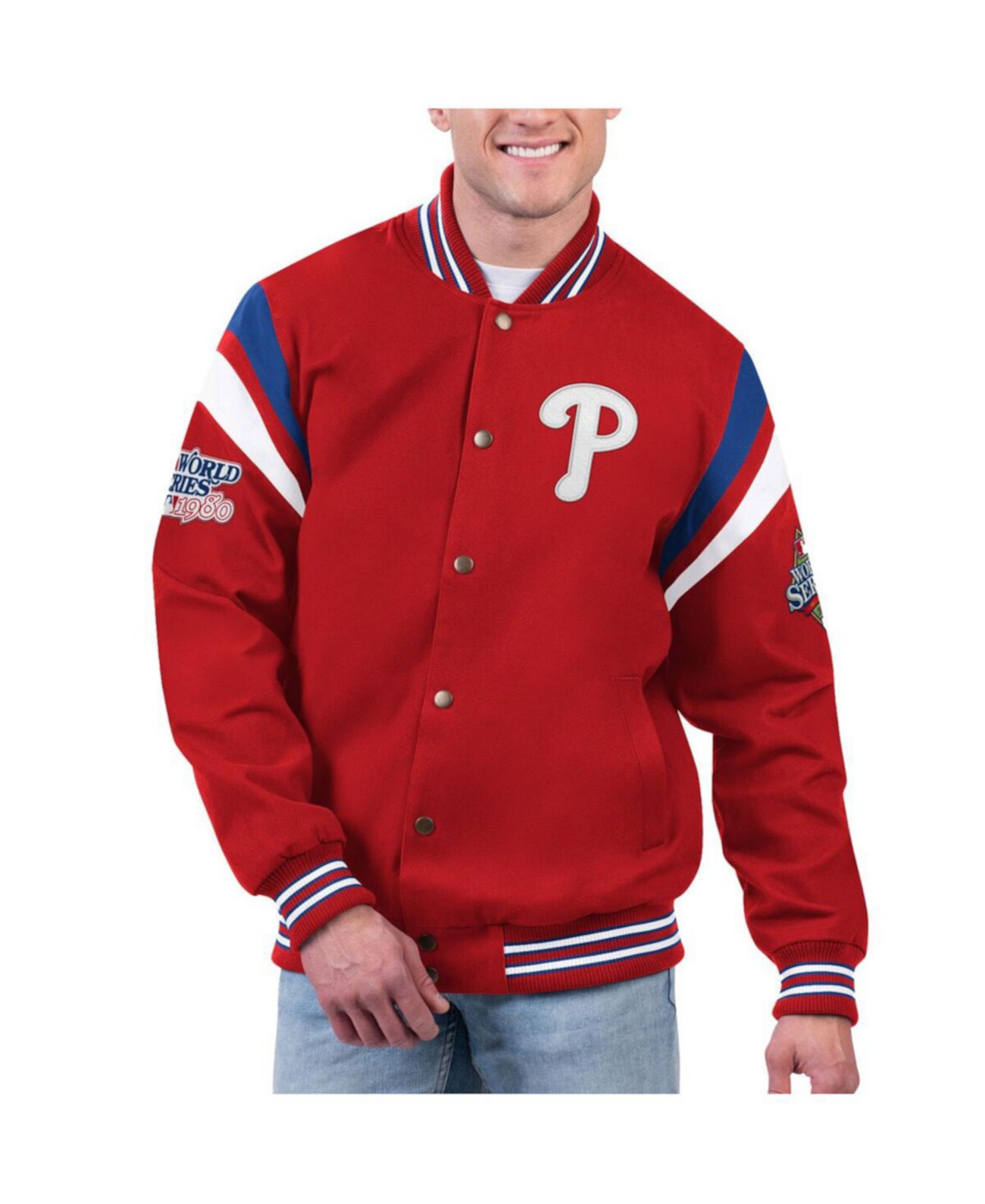 Мужская Куртка G-III Sports Philadelphia Phillies Quick Full-Snap Varsity G-III Sports