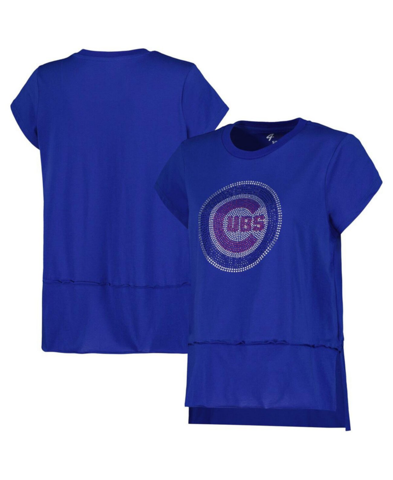 Женская футболка с графикой из страз Chicago Cubs Cheer Fashion, короткие рукава G-Iii