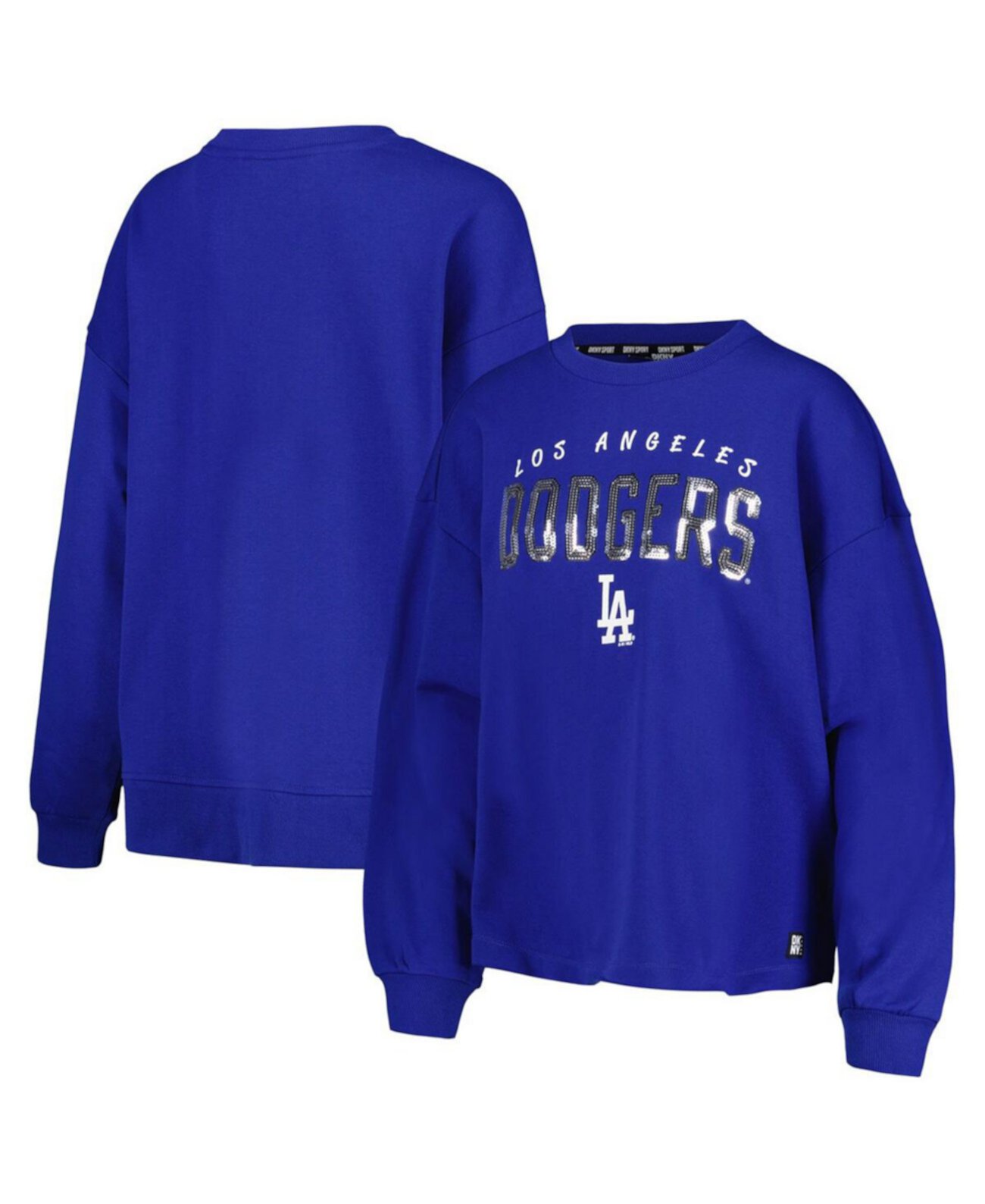 Women's Royal Los Angeles Dodgers Penelope Pullover Sweatshirt DKNY