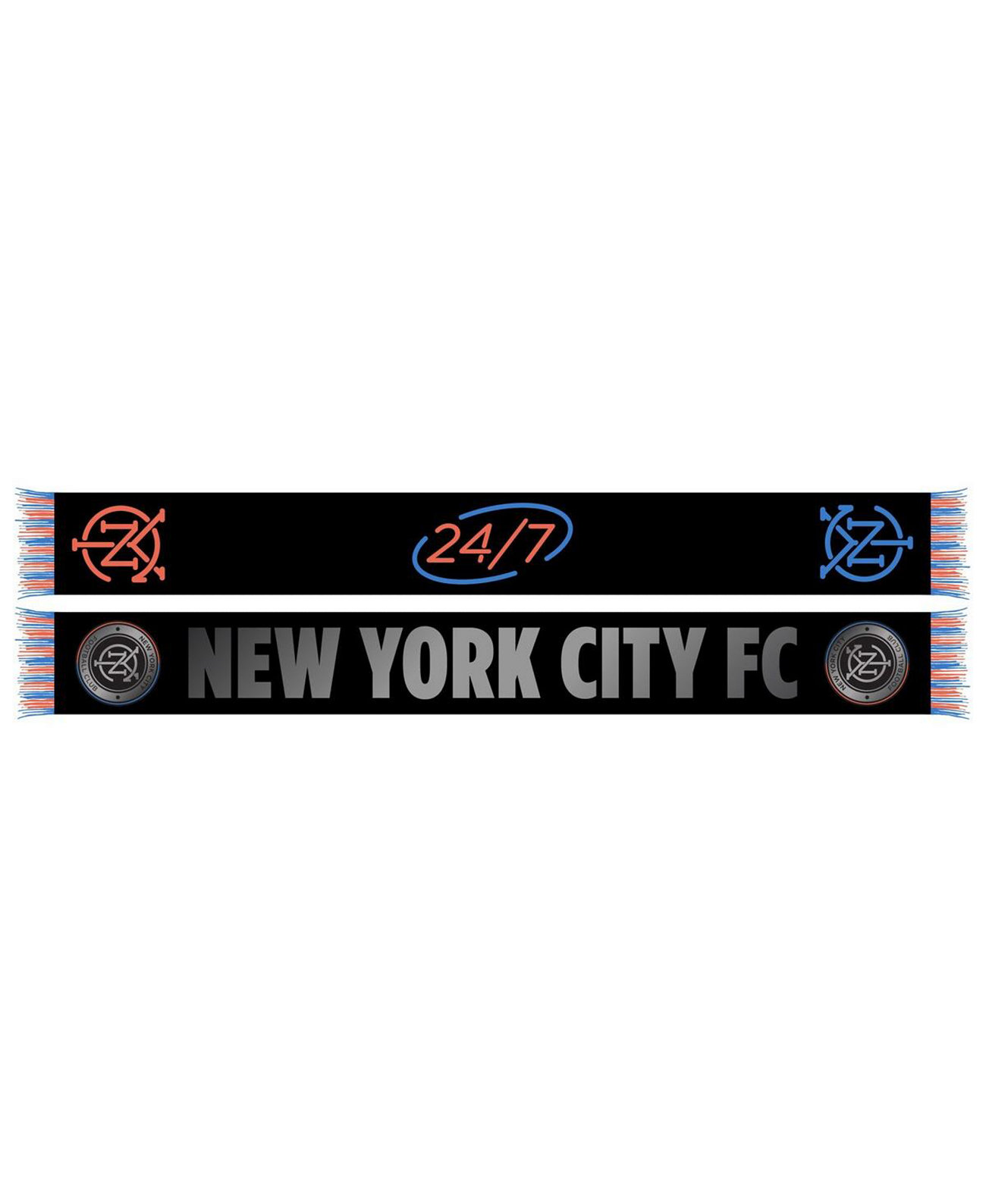 Men's and Women's Black New York City FC 2024 Jersey Hook Scarf Ruffneck Scarves