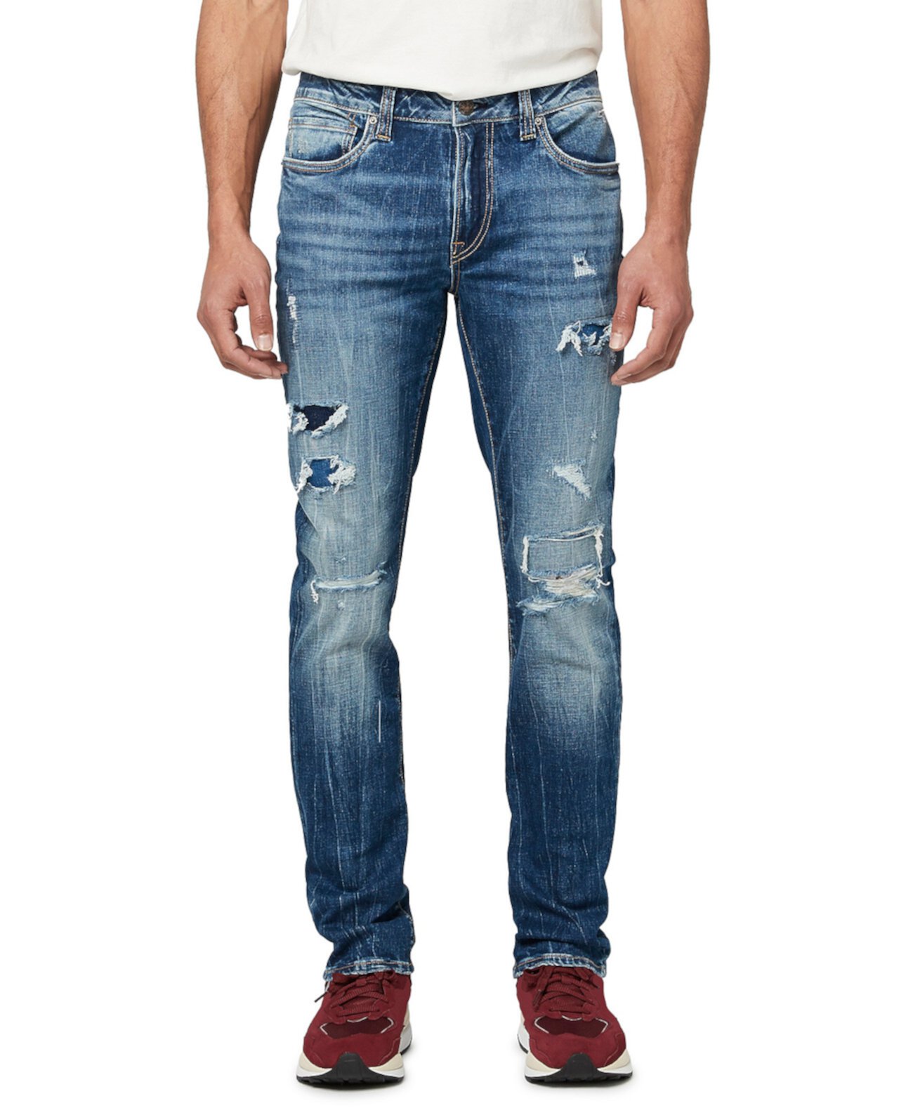 Buffalo Men's Slim Ash Veined and Worked Jeans Buffalo