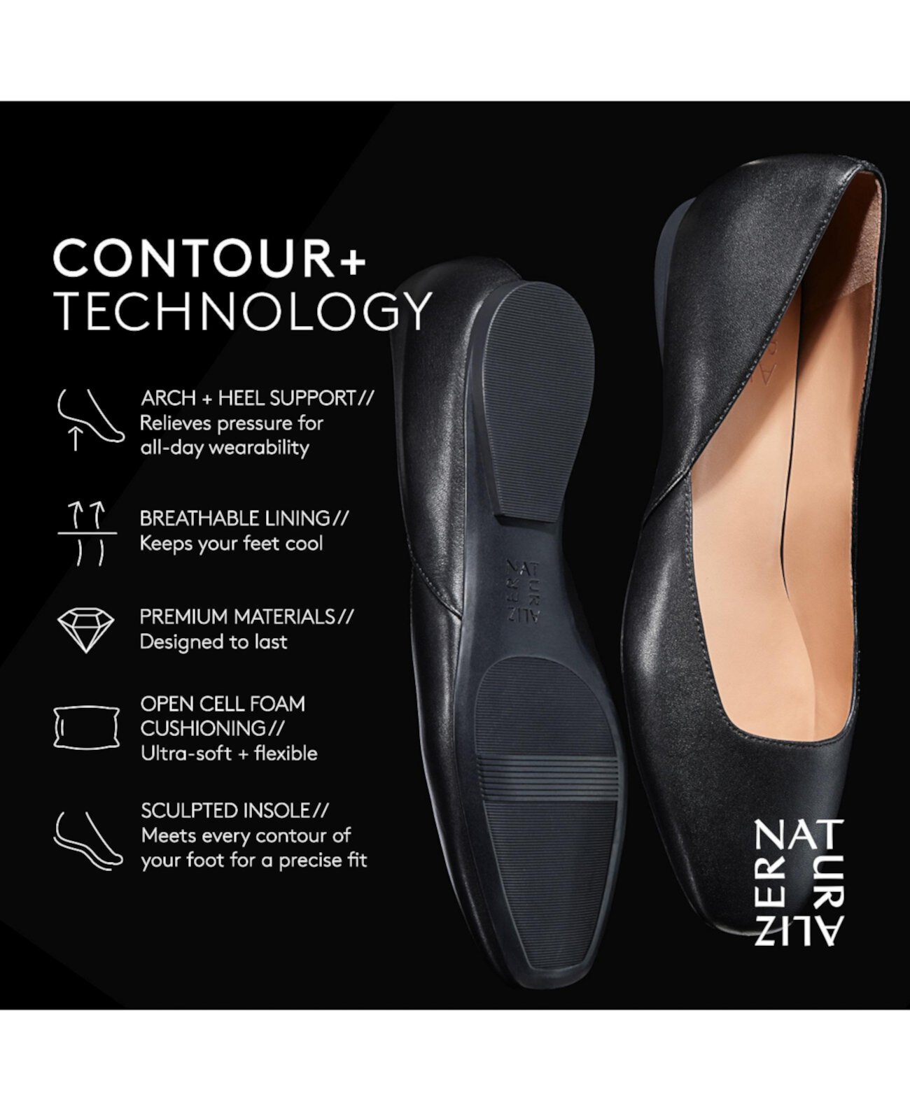 Туфли Mary Jane Connie Slingback с каблуком 1,27 см и застежкой на липучке Naturalizer