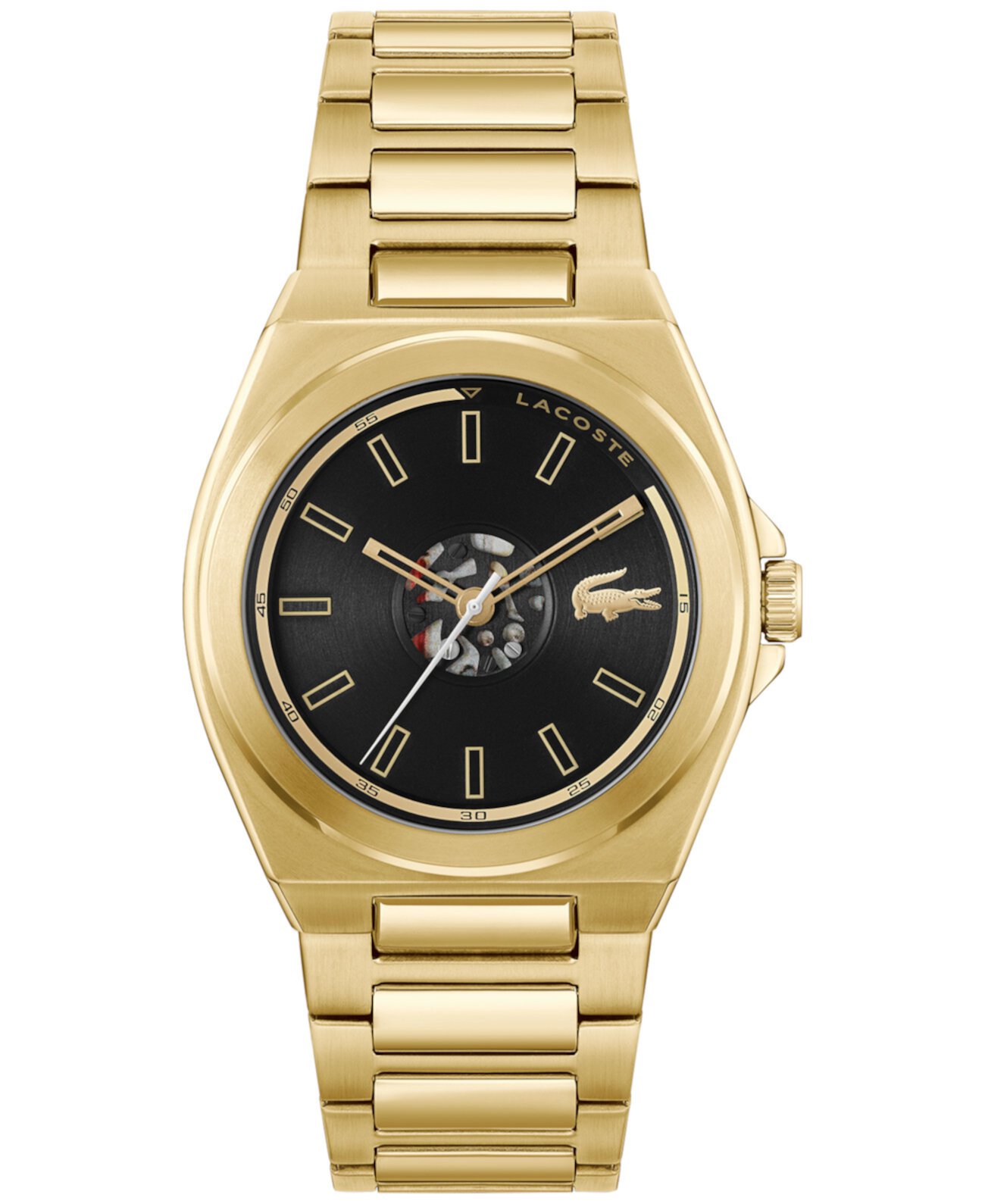 Men's Reno Gold-Tone Stainless Steel Bracelet Watch 42mm Lacoste