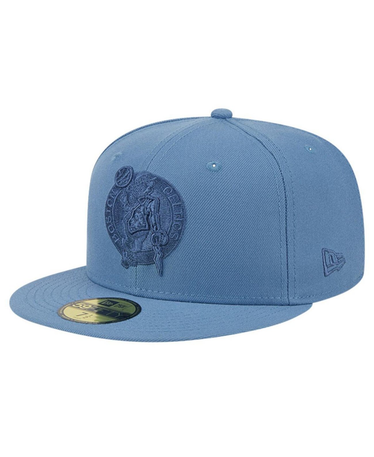 Men's Blue Distressed Boston Celtics Color Pack Faded Tonal 59FIFTY Fitted Hat New Era