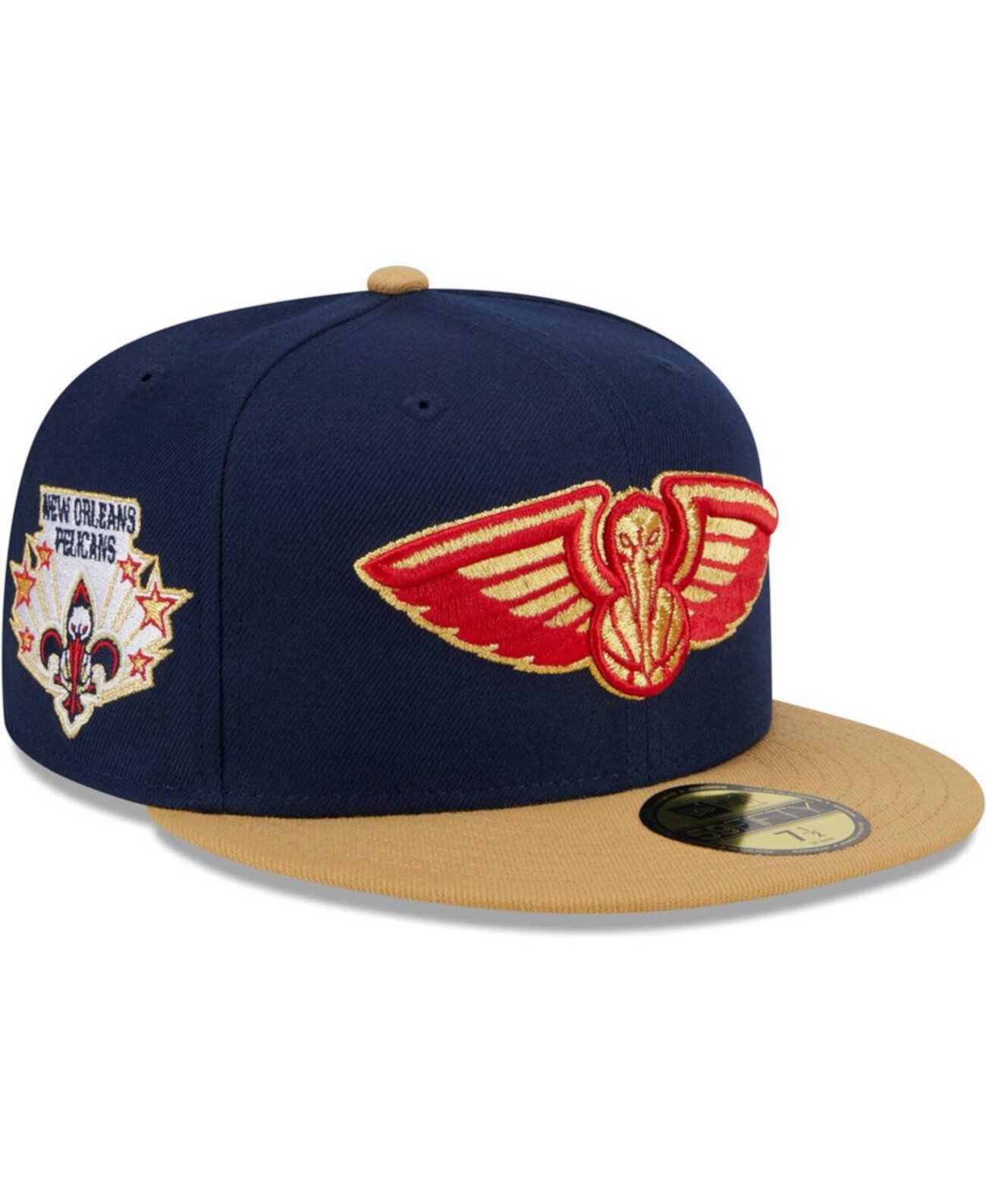 Men's Navy, Gold New Orleans Pelicans Gameday Gold Pop Stars 59FIFTY Fitted Hat New Era