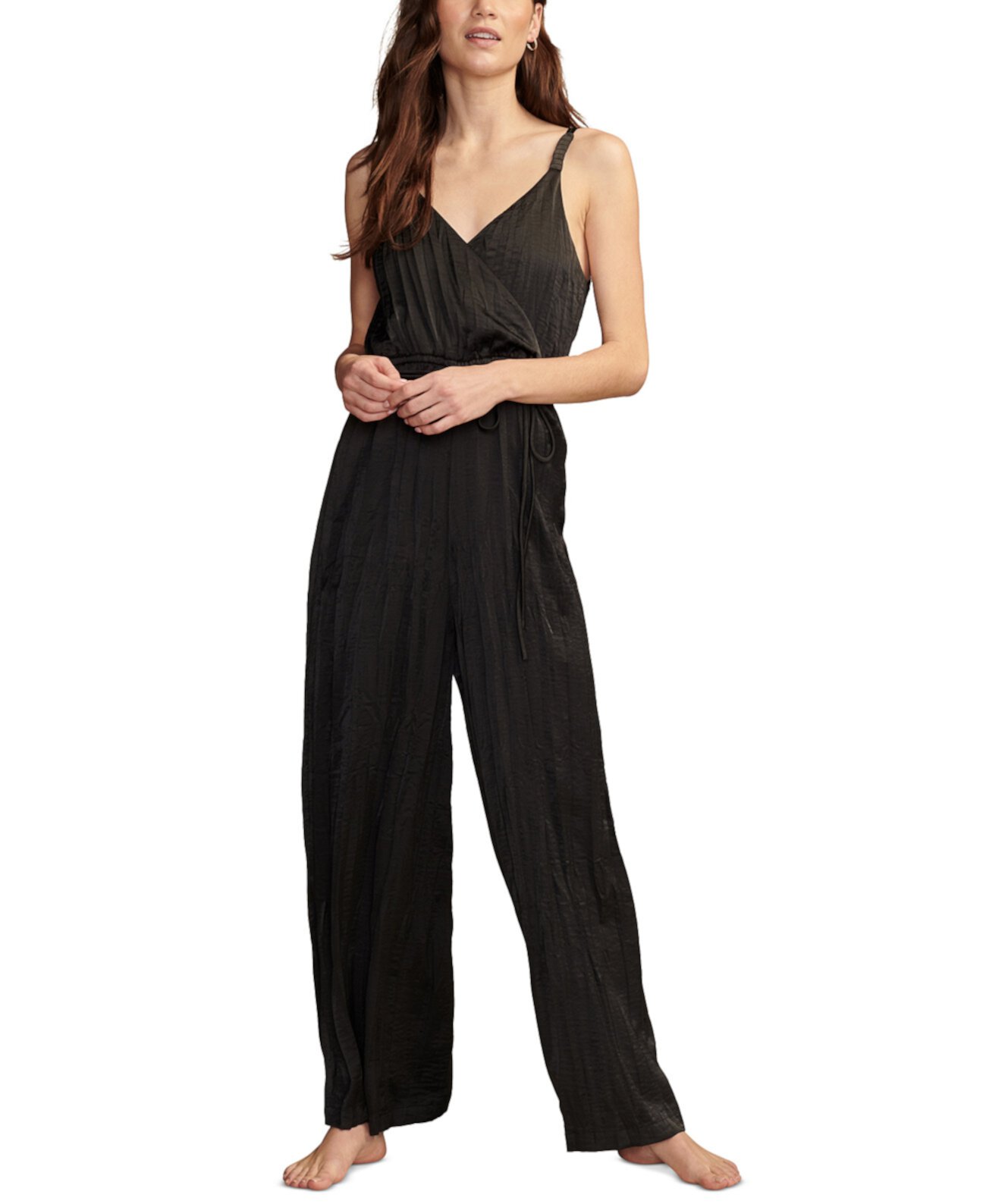 Women's Pleated Satin Jumpsuit Lucky Brand