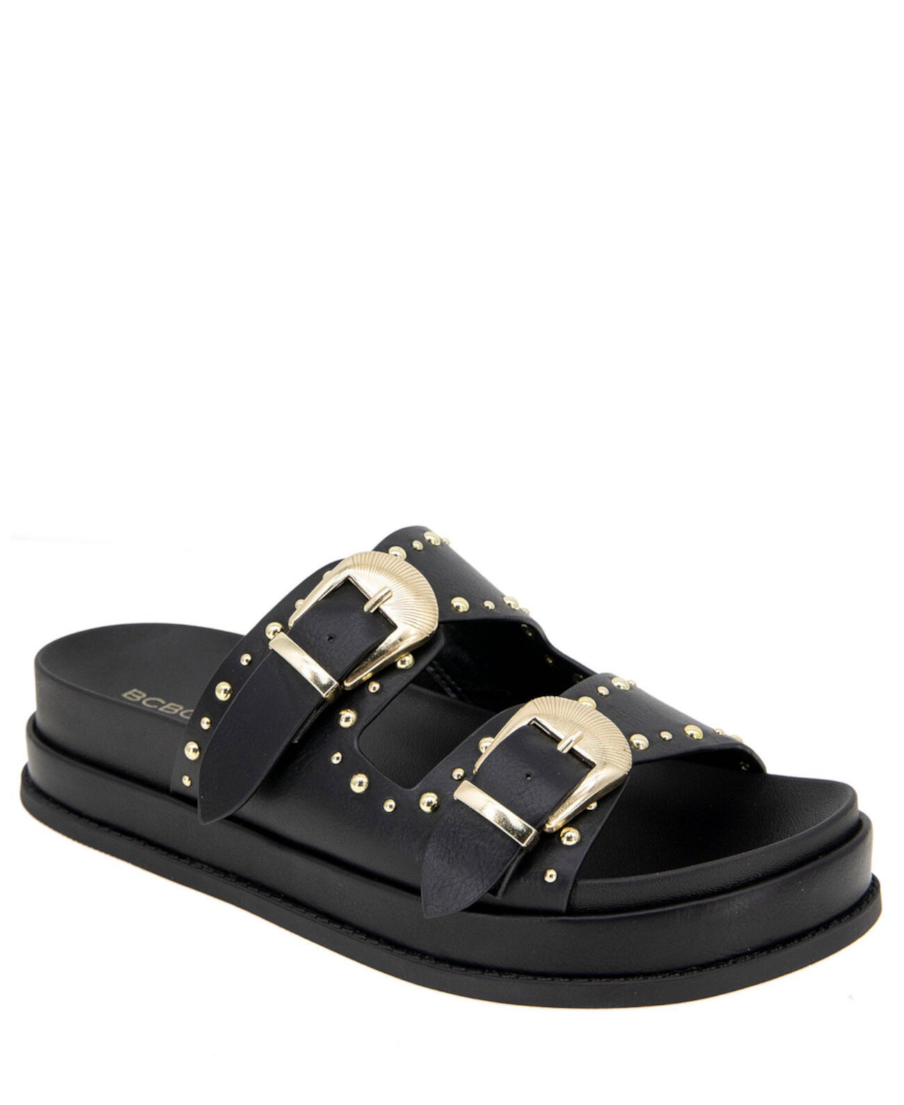 Women's Barah Chunky Footbed Double Buckle Slip-On Sandals BCBGeneration