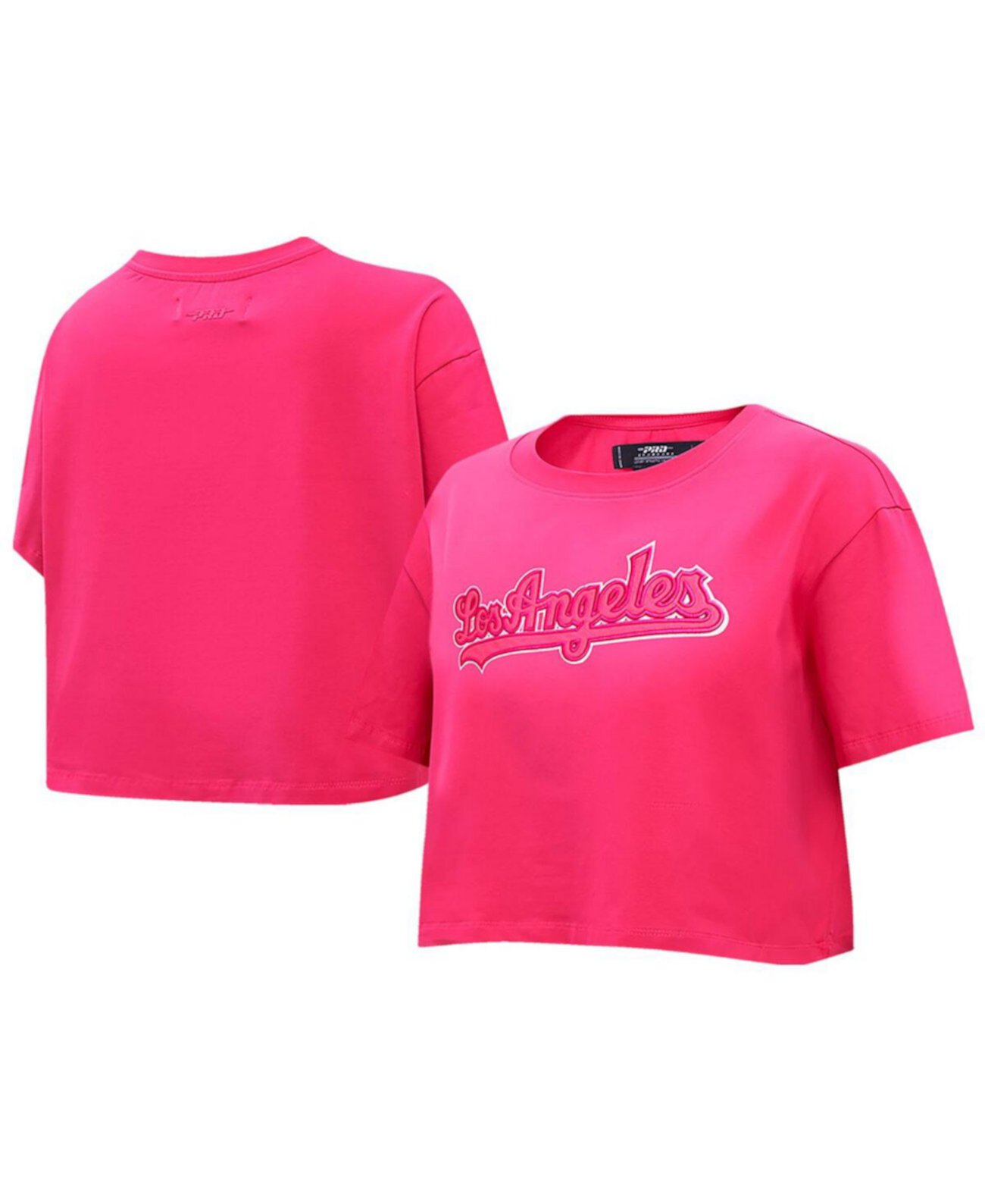 Women's Pink Los Angeles Dodgers Triple Pink Boxy Cropped T-shirt Pro Standard