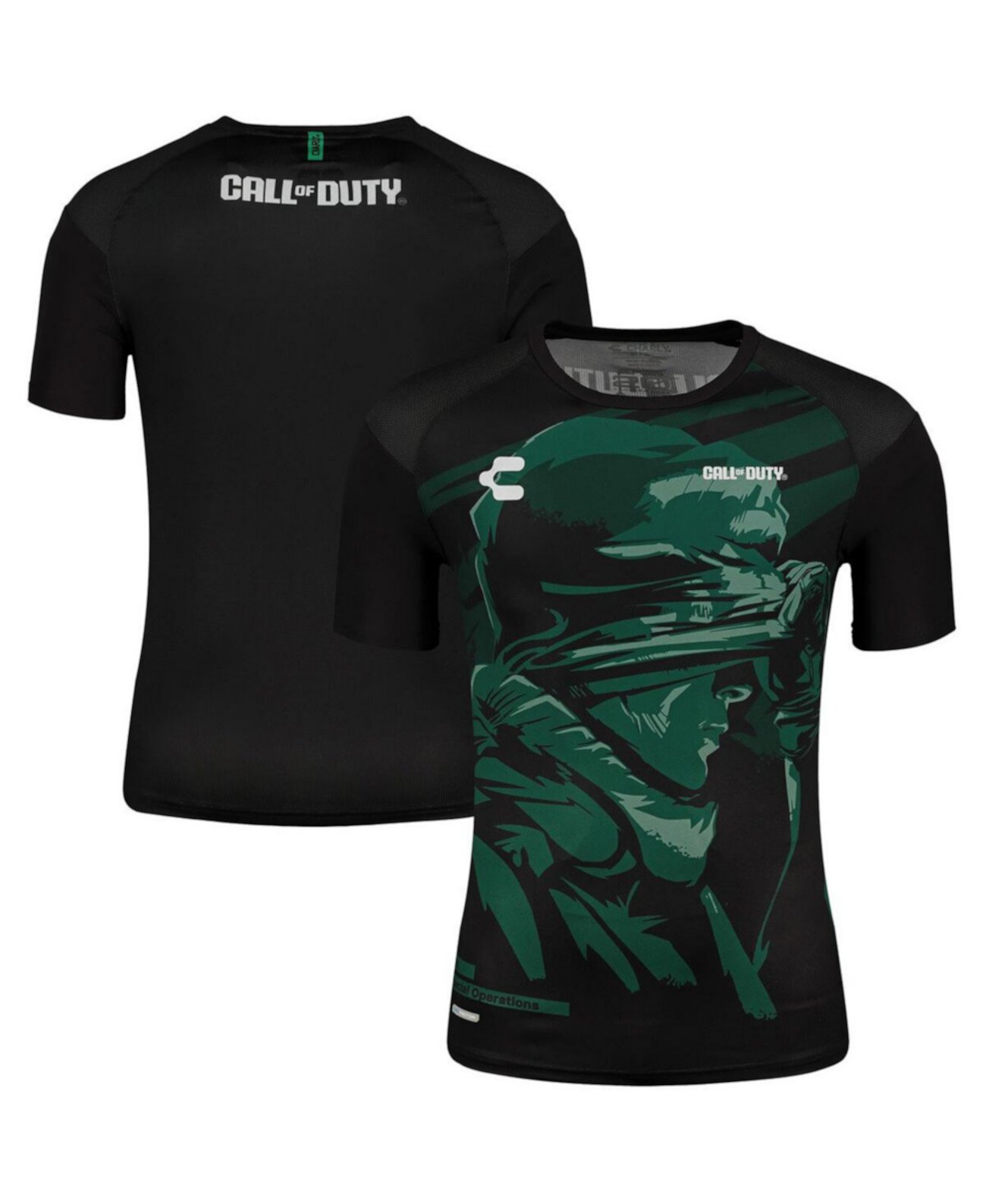 Men's Black, Green Call of Duty DRY FACTOR Training T-shirt CHARLY