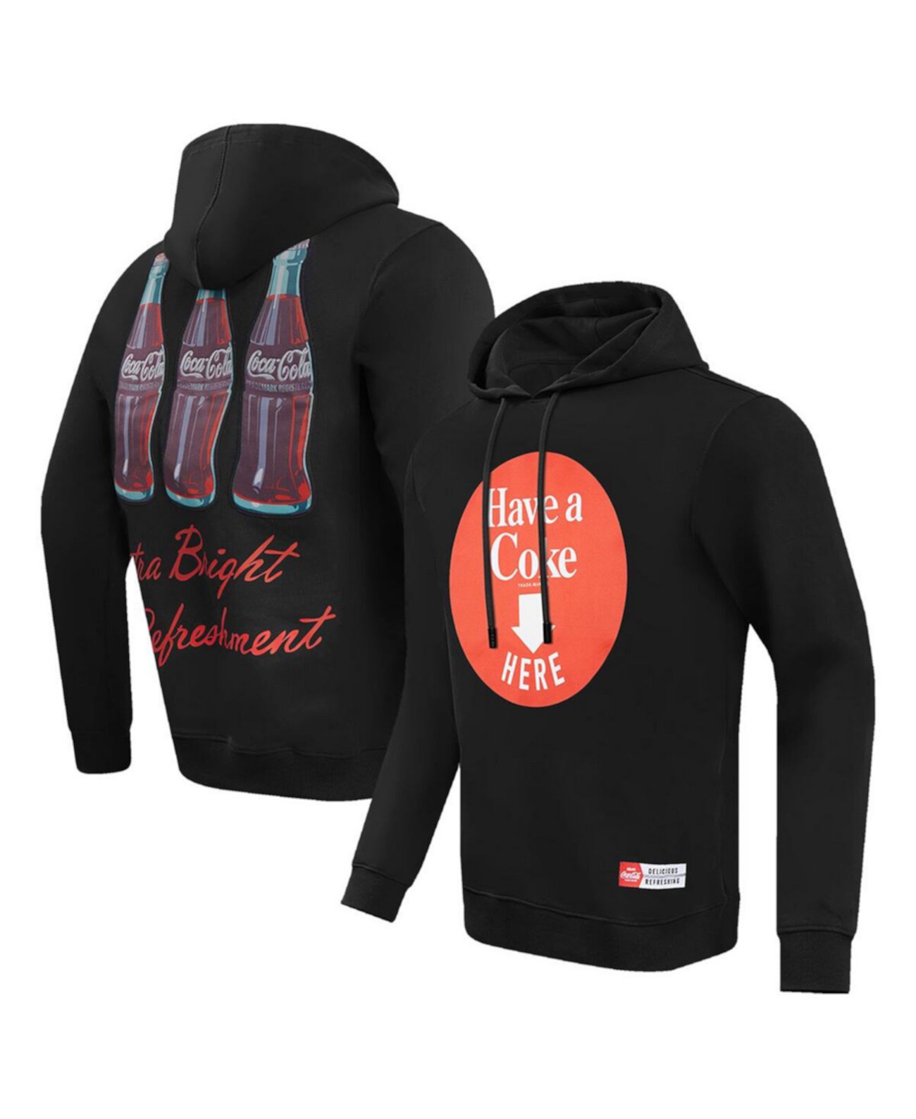 Men's Black Coca-Cola Have A Coke Here Pullover Hoodie Freeze Max