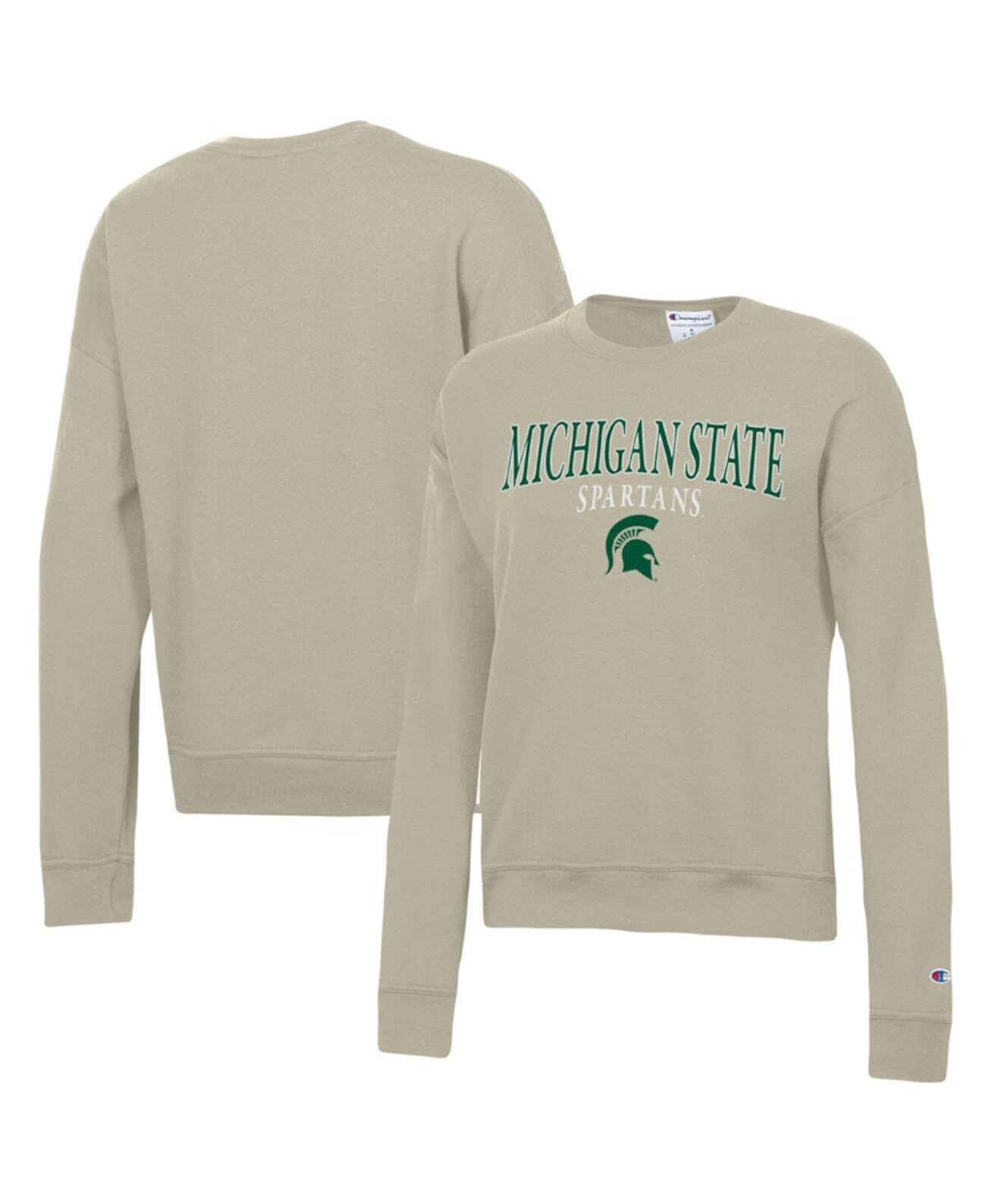 Women's Tan Michigan State Spartans Powerblend Pullover Sweatshirt Champion