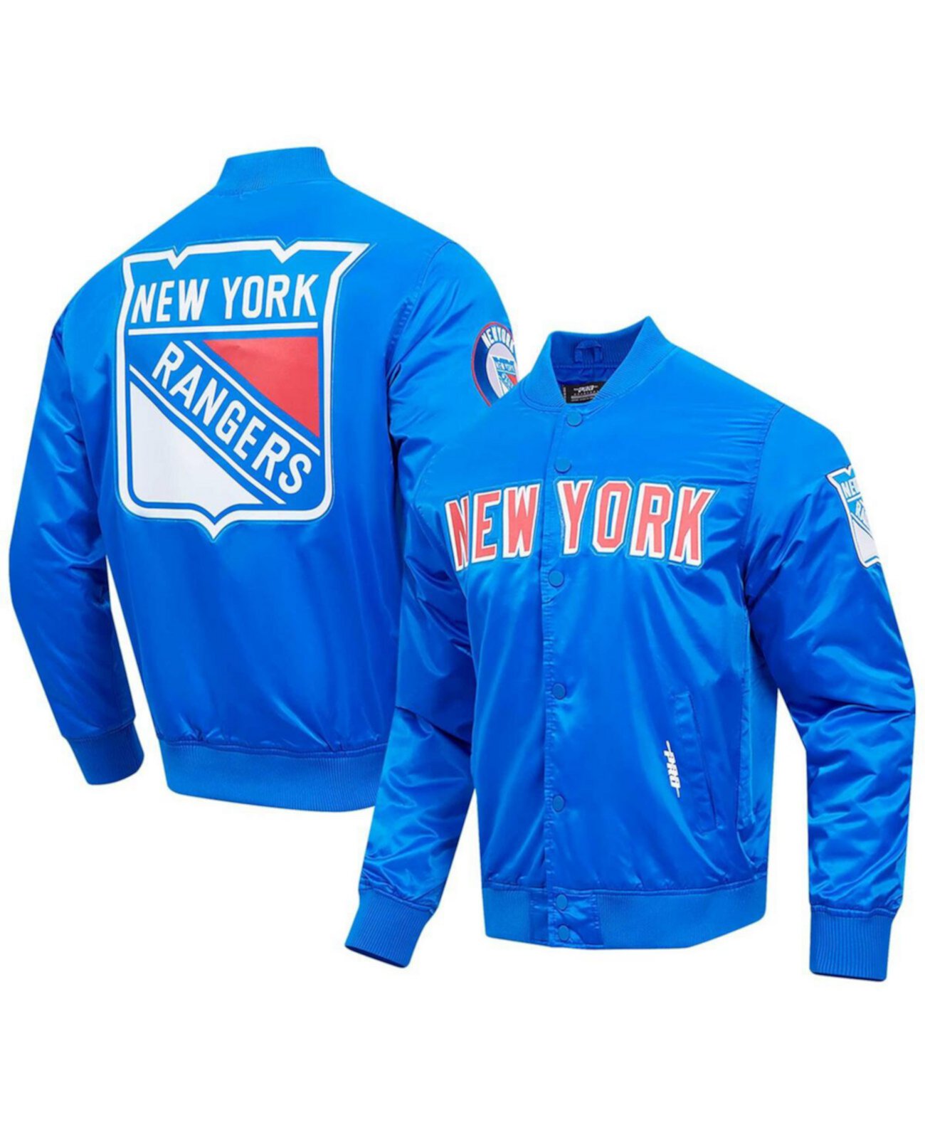 Мужская Куртка Pro Standard Классическая Атласная С Кнопками New York Rangers Pro Standard