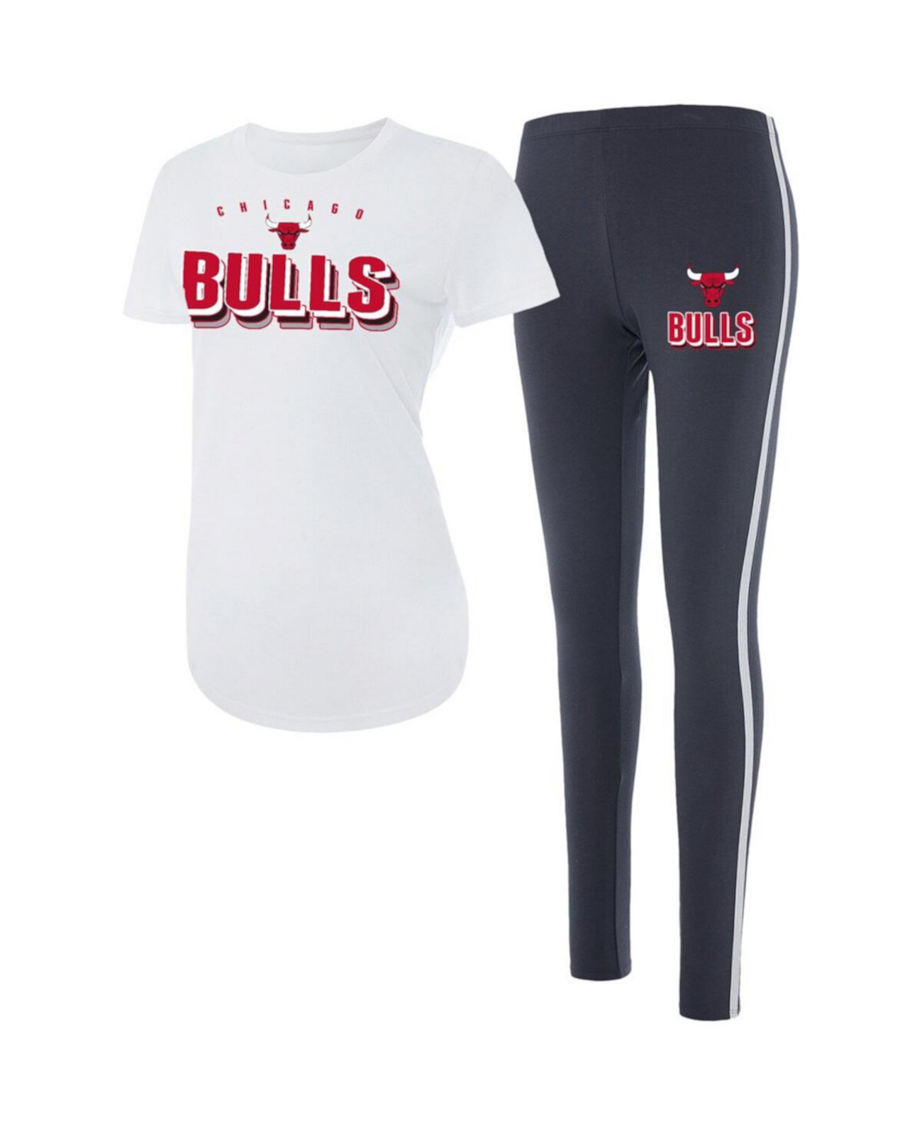 Женский комплект для сна: футболка и леггинсы с эмблемой Chicago Bulls Sonata Concepts Sport