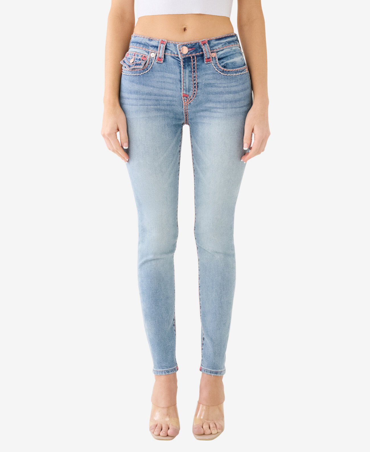 Женские Джинсы skinny True Religion Jennie Flap Super T True Religion