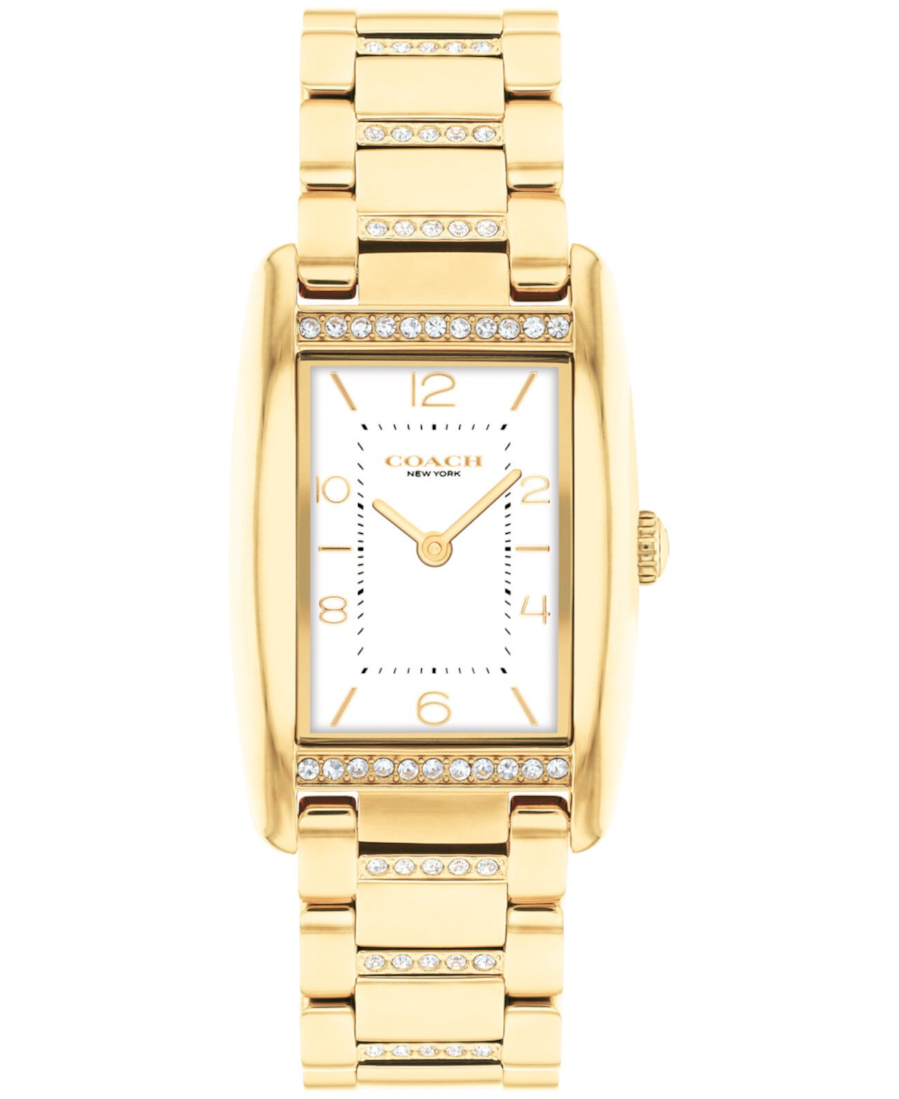 Women's Reese Gold-Tone Stainless Steel Crystal Watch 24mm COACH