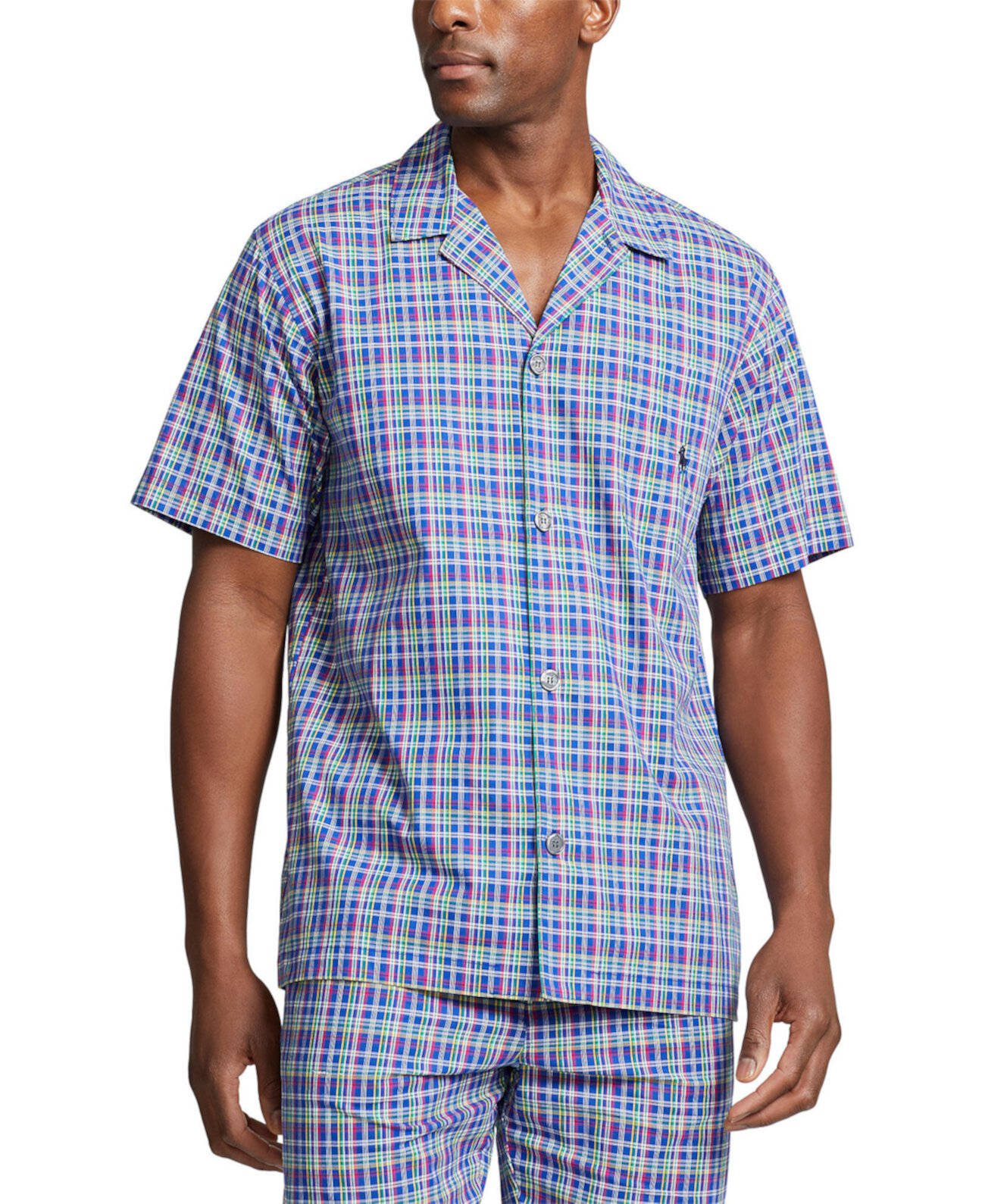 Men's Collared Plaid Sleep Shirt Polo Ralph Lauren