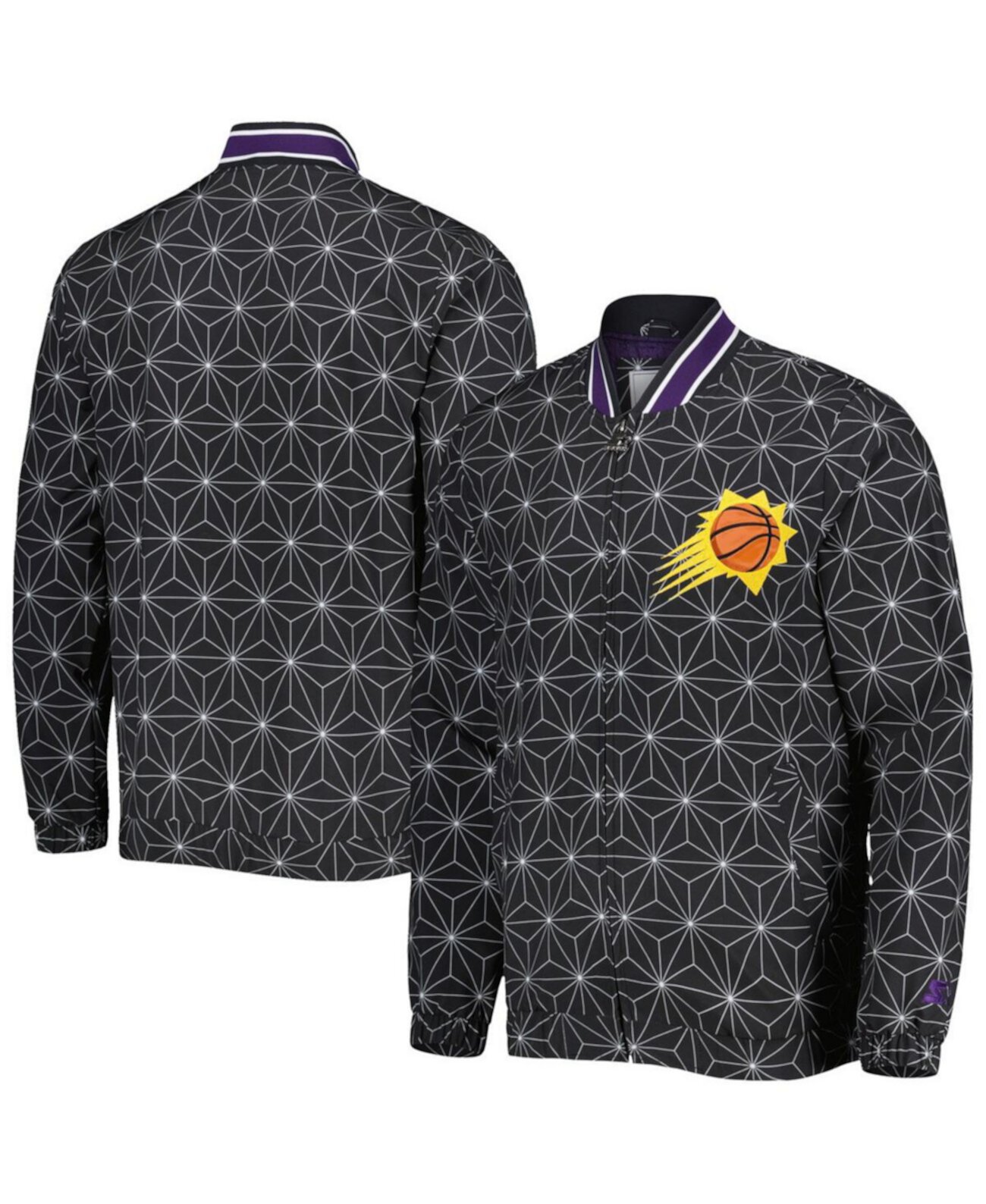 Мужская Куртка Starter Phoenix Suns In-Field Play Fashion Satin Full-Zip Varsity Starter