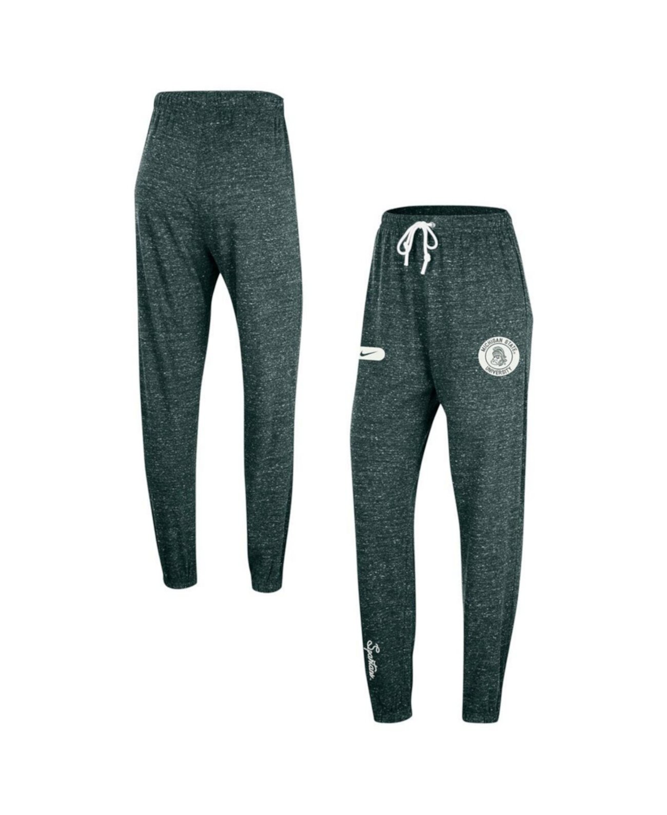 Women's Green Distressed Michigan State Spartans Gym Vintage-Like Multi-Hit Jogger Pants Nike