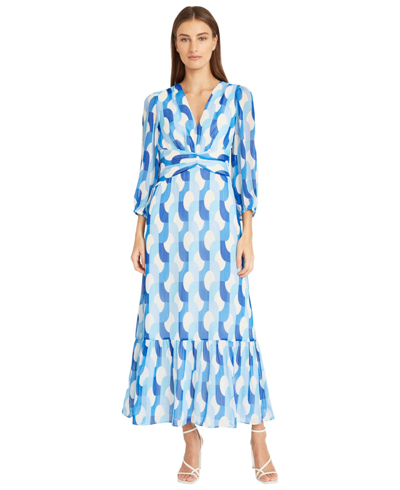 Women's Geo-Print Maxi Dress Donna Morgan