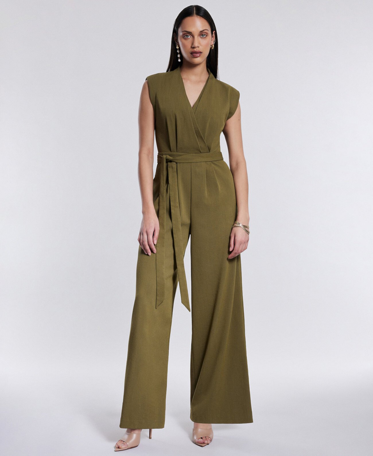 Женский Комбинезон BCBG NEW YORK с широкой юбкой и поясом BCBG NEW YORK