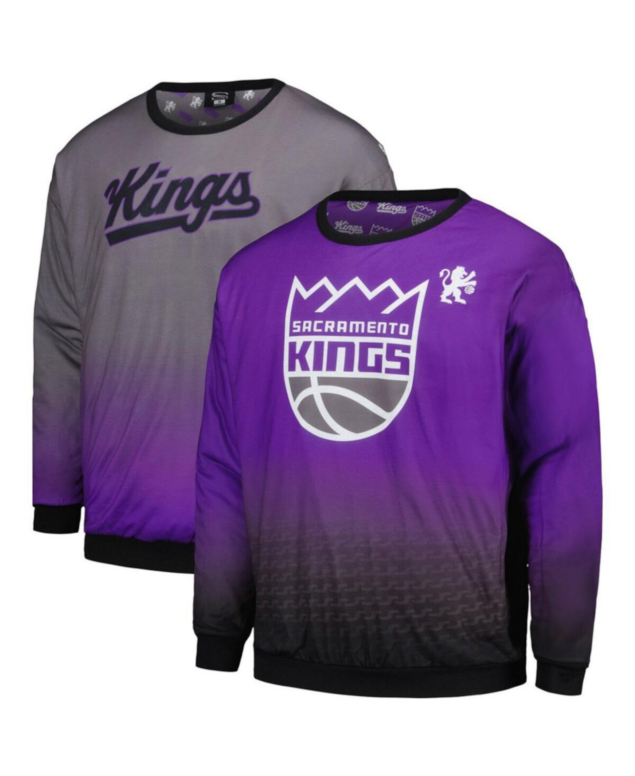 Men's and Women's Purple, Gray Sacramento Kings Full Capacity Reversible Pullover Sweatshirt Stadium Essentials