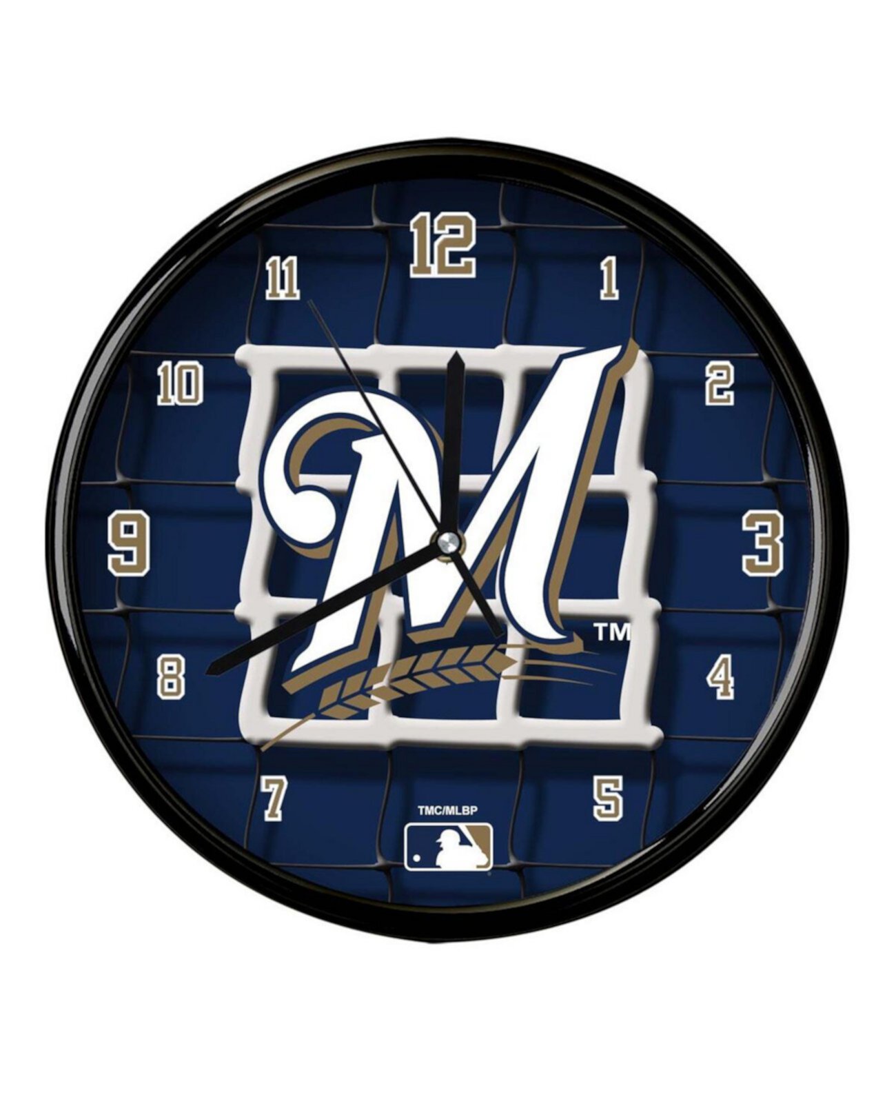 Milwaukee Brewers 12'' Team Net Clock Memory Company