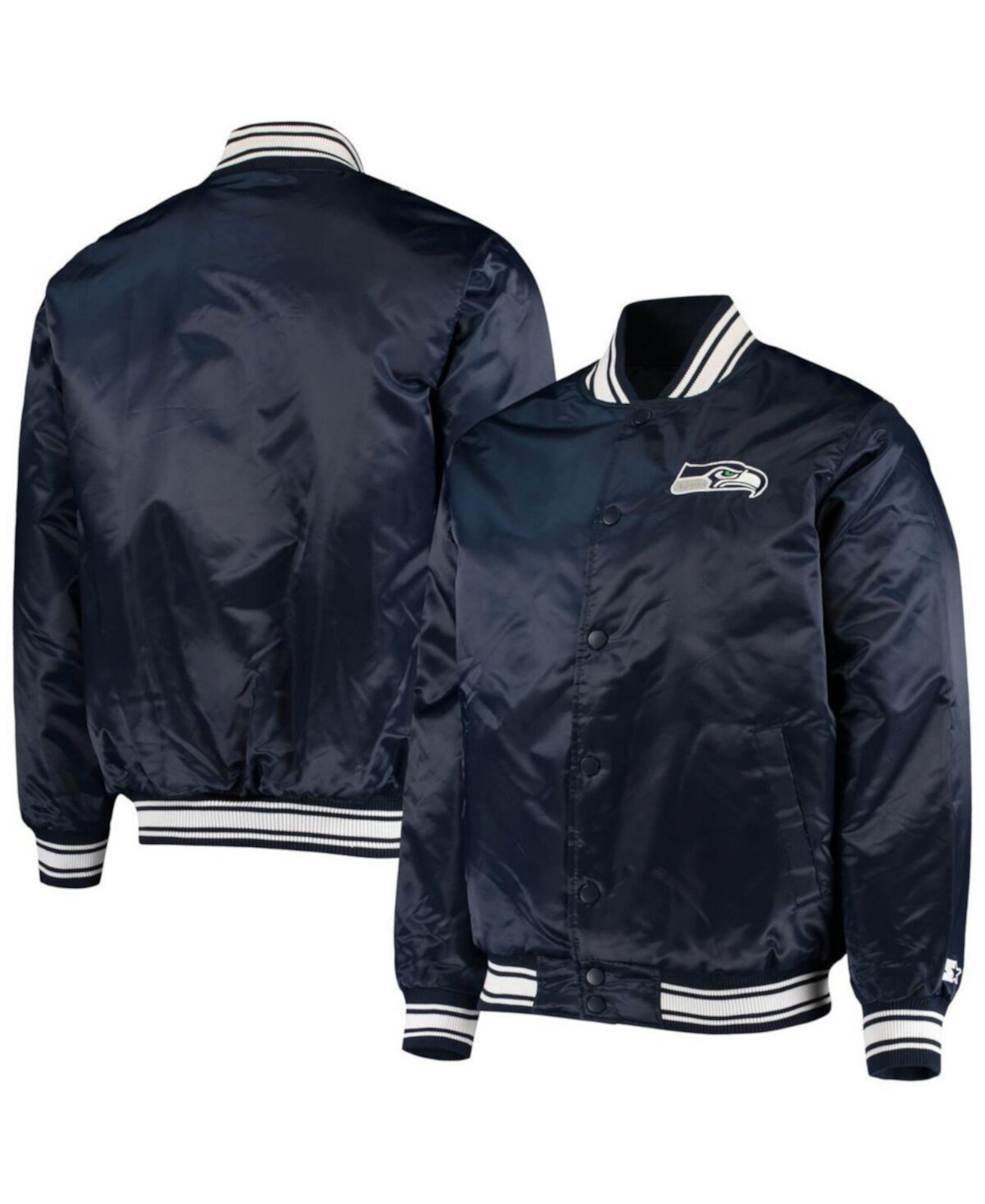 Мужская Куртка Starter Locker Room Satin Varsity с Полной С застежкой Starter