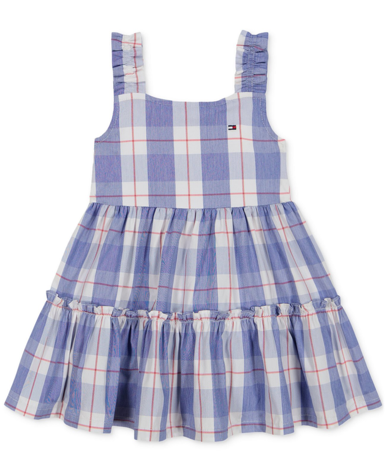 Little Girls Plaid Open-Back Tiered Dress Tommy Hilfiger