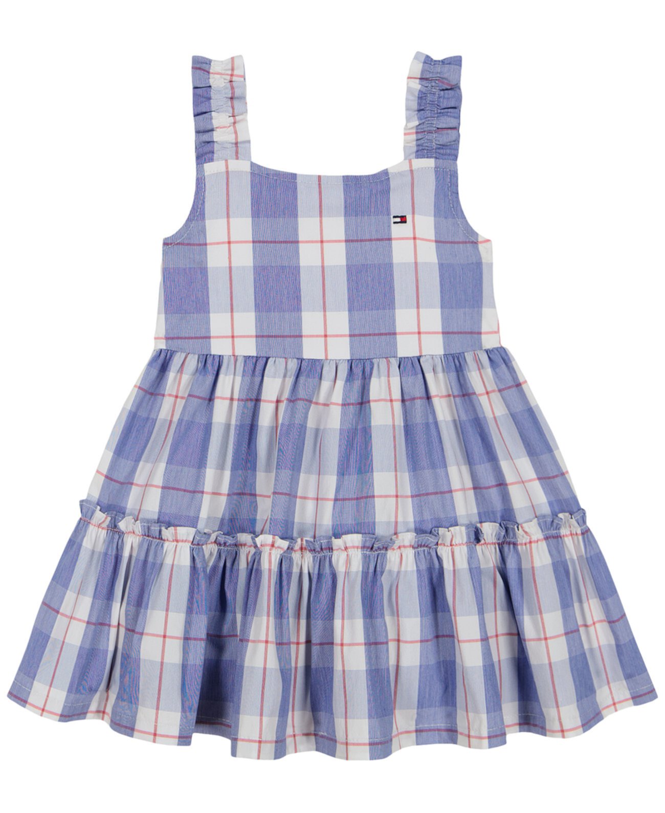 Toddler Girls Plaid Open-Back Tiered Dress Tommy Hilfiger