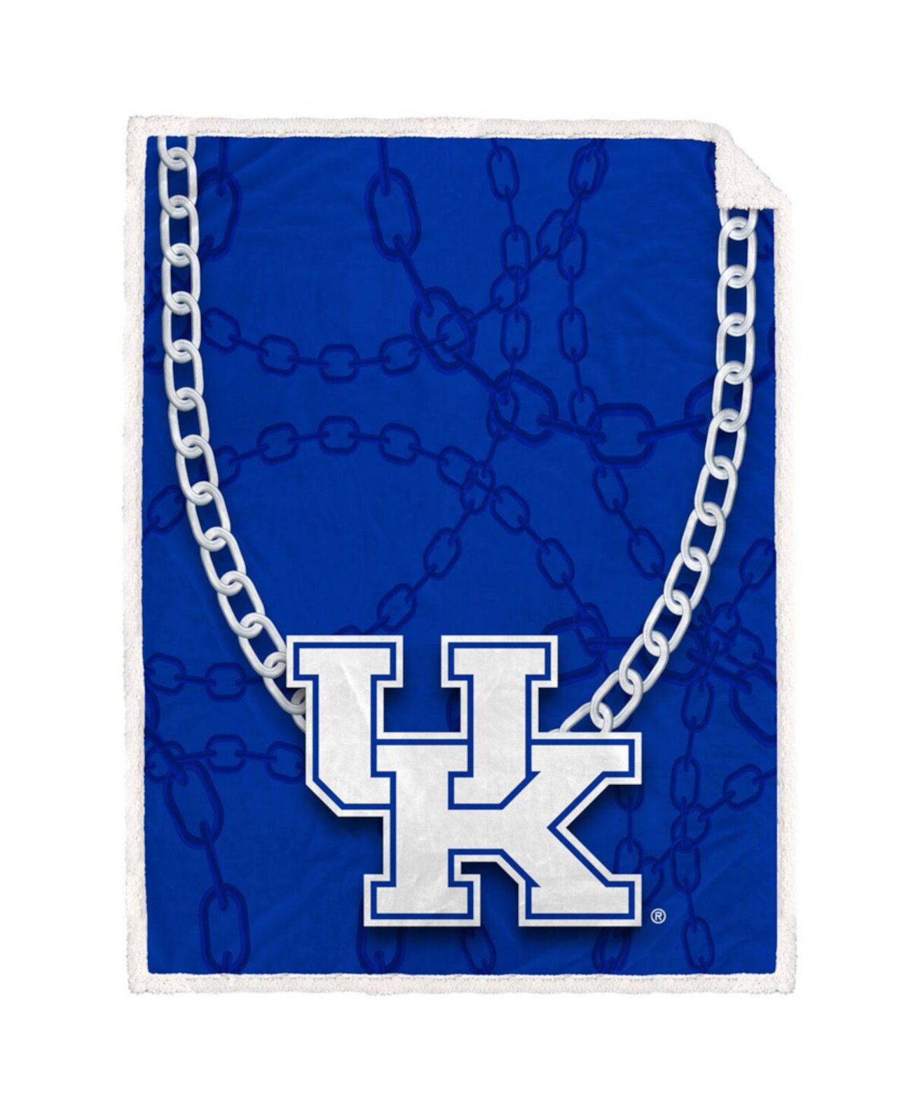 Kentucky Wildcats 60'' x 80'' Fan Chain Flannel Sherpa Blanket Pegasus Home Fashions