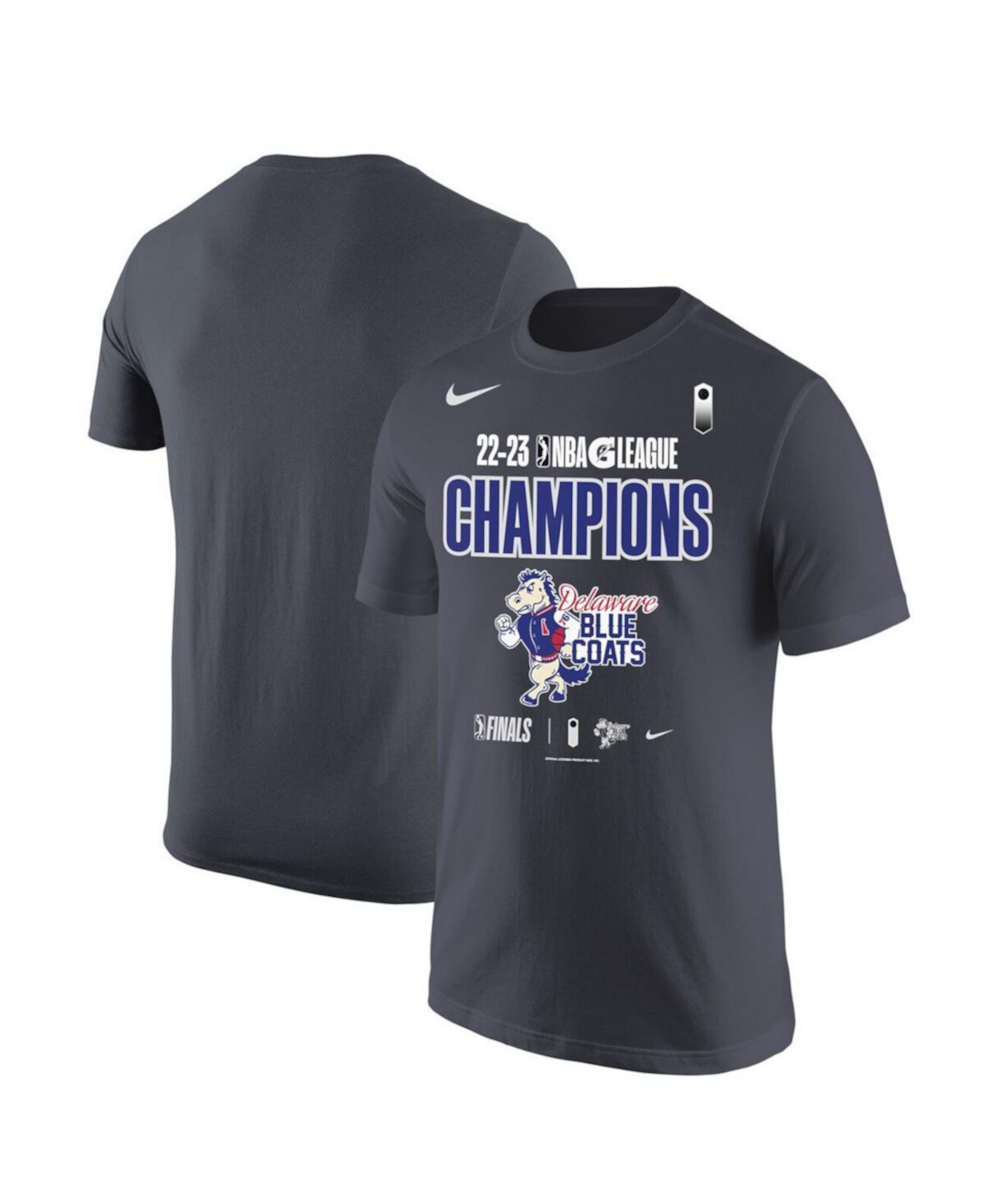 Men's Anthracite Delaware Blue Coats 2023 NBA G-League Champions T-shirt Nike