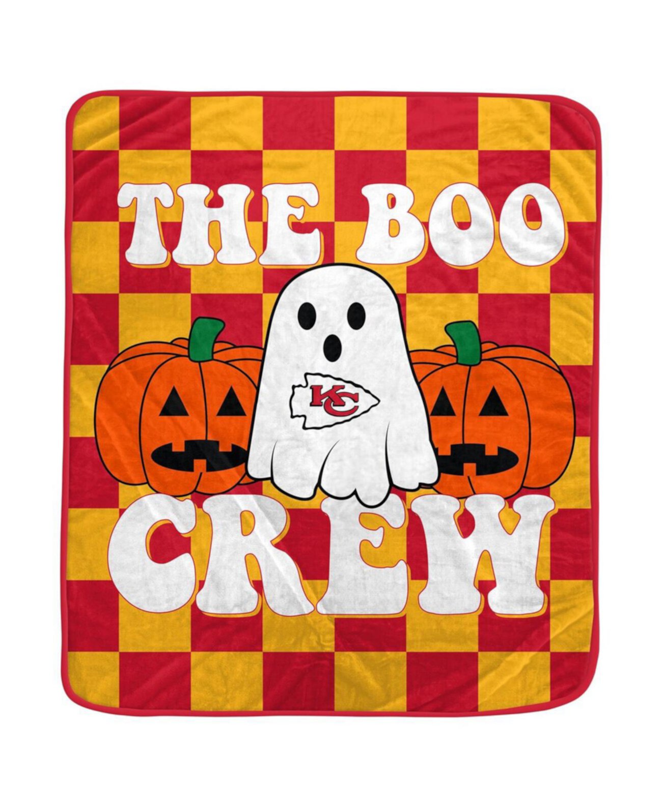 Kansas City Chiefs 50" x 60" Boo Crew Flannel Fleece Blanket Pegasus Home Fashions