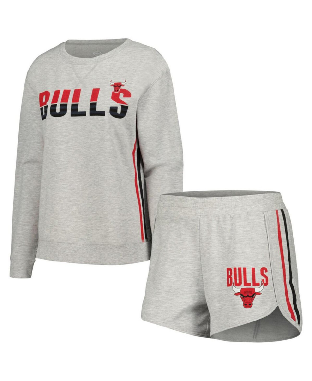 Женский комплект пижамы Chicago Bulls Cedar: лонгслив и шорты Concepts Sport