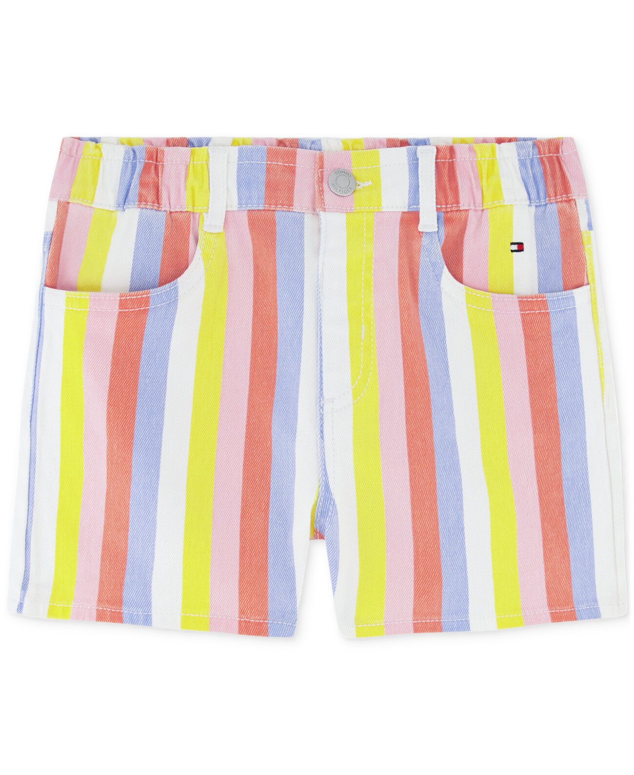 Toddler Girls Striped Denim Shorts Tommy Hilfiger