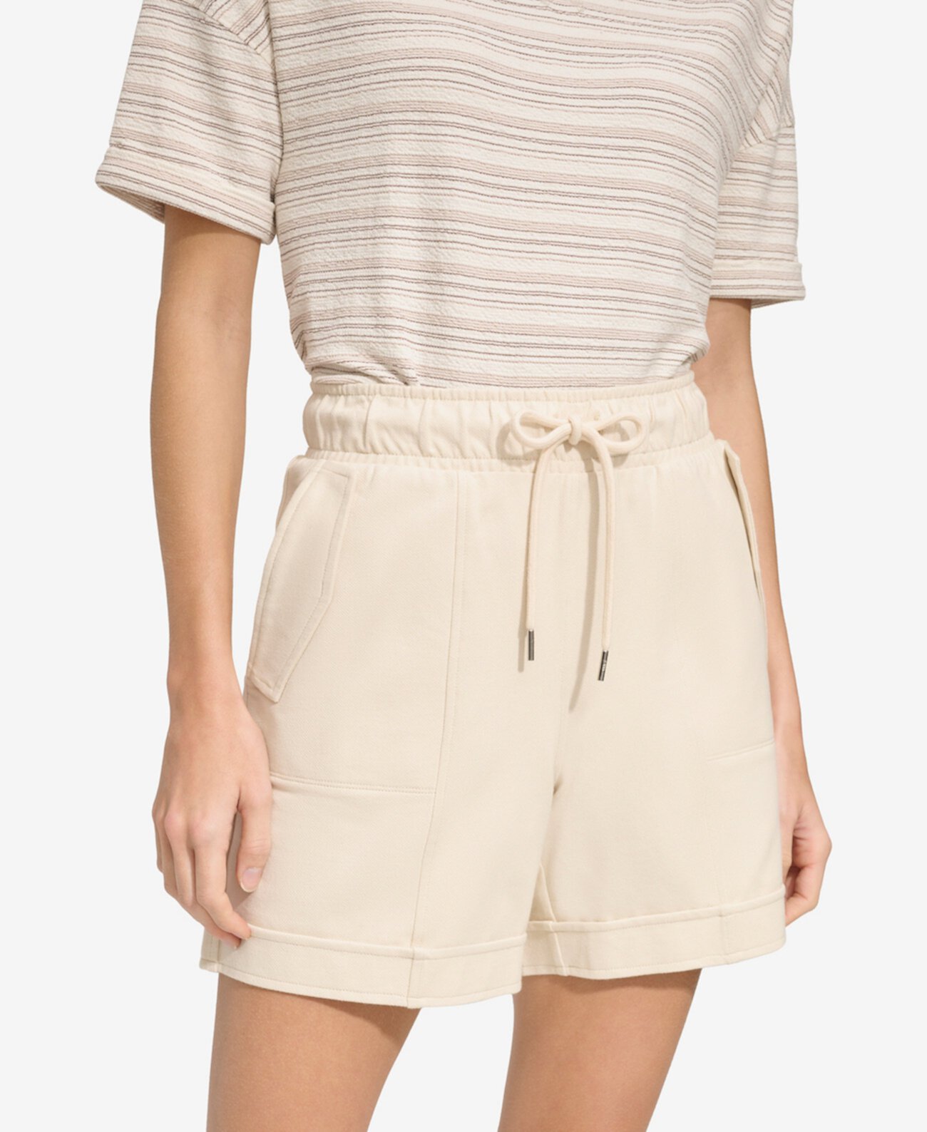 Women's Pull On High Rise Twill Utility Shorts Marc New York