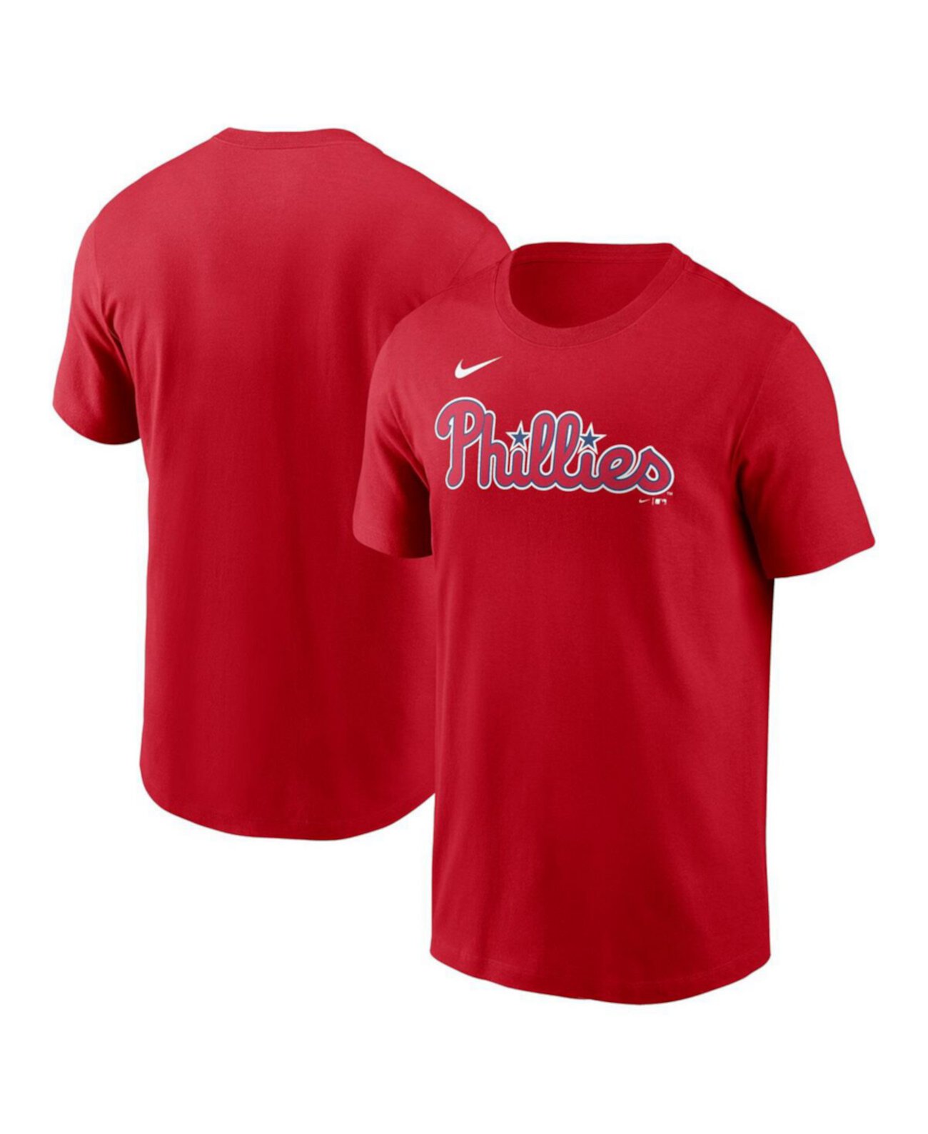Men's Red Philadelphia Phillies Fuse Wordmark T-shirt Nike